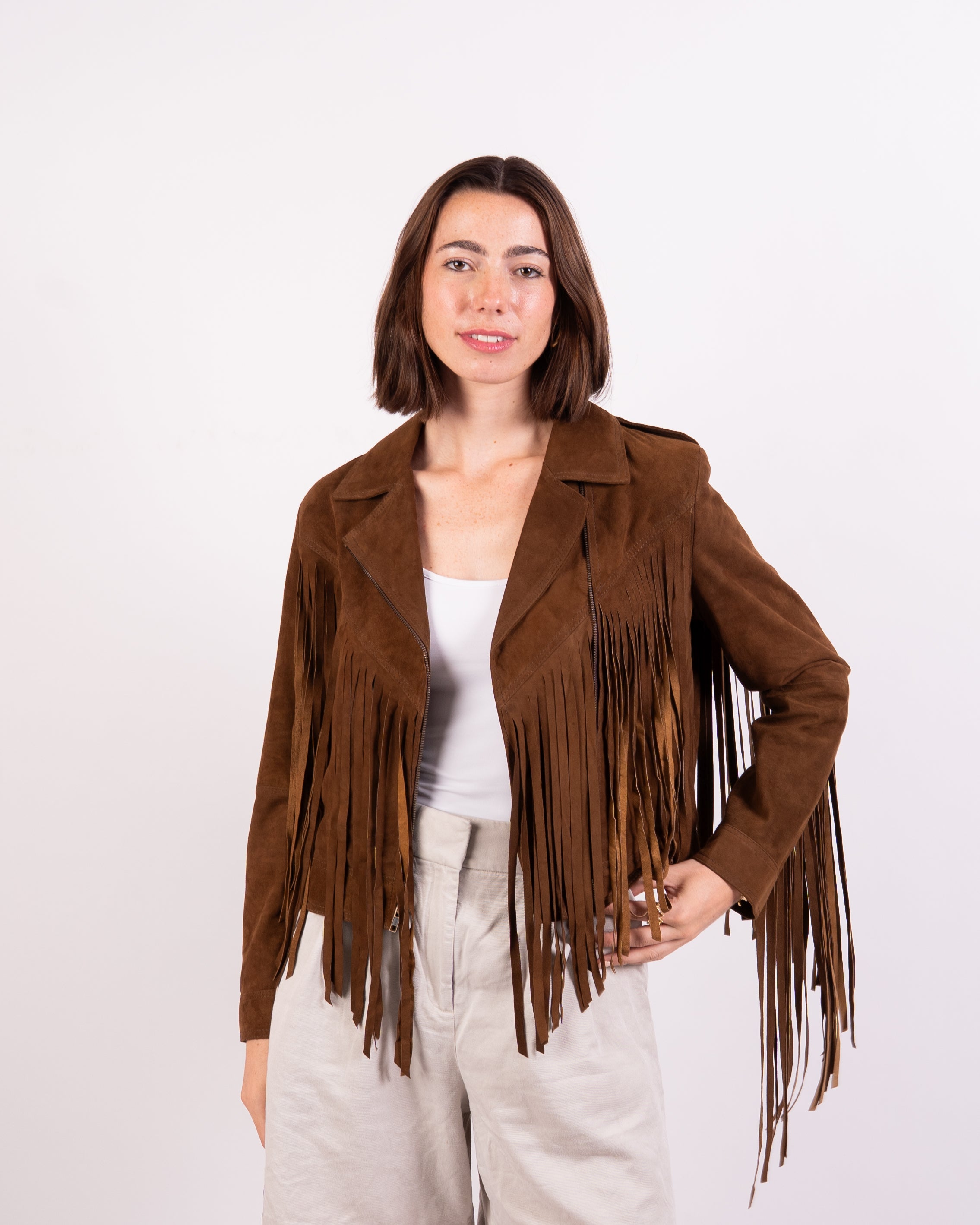 Fringed Suede Jacket - Western Spirit Meets Bohemian Elegance