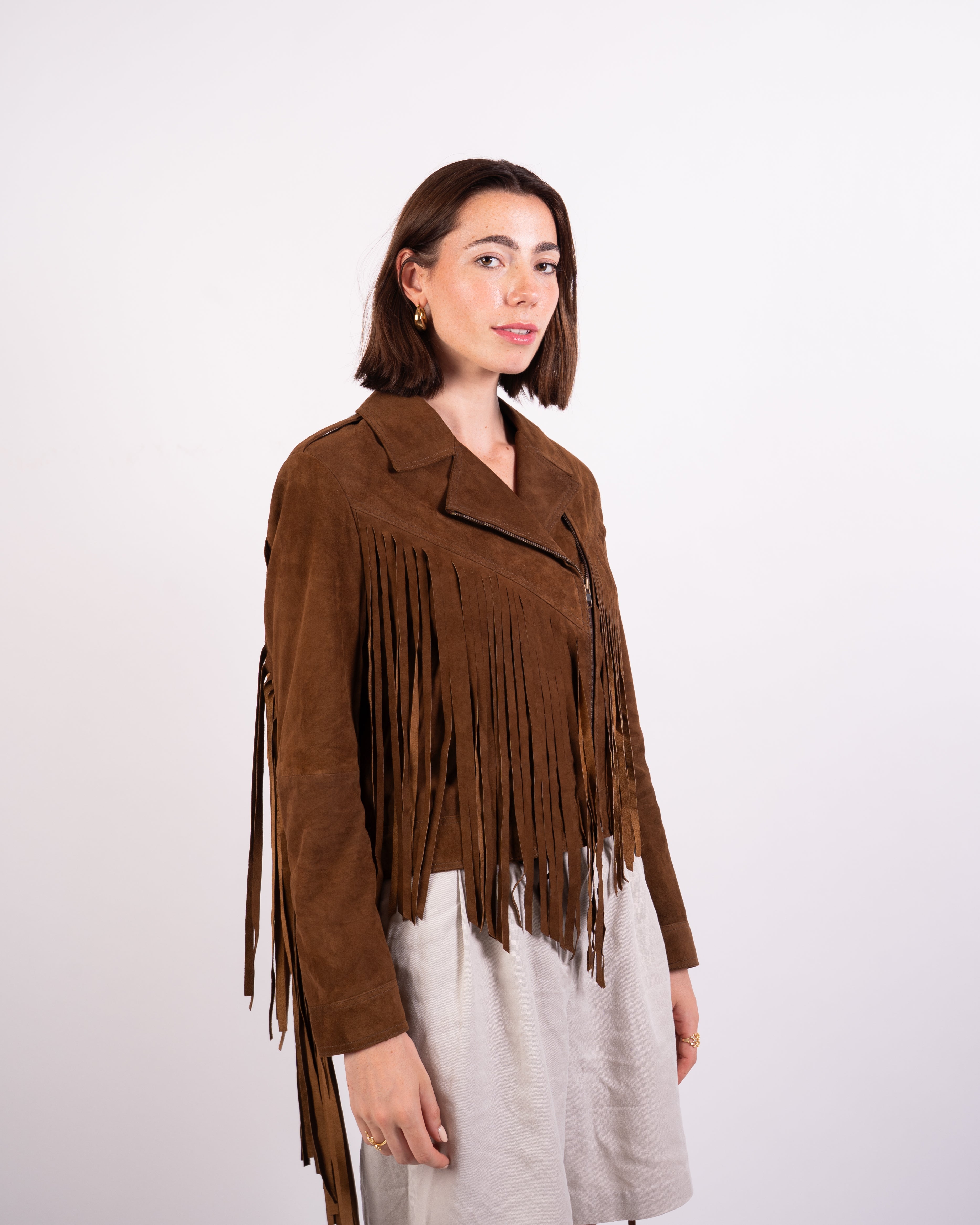 Fringed Suede Jacket - Western Spirit Meets Bohemian Elegance