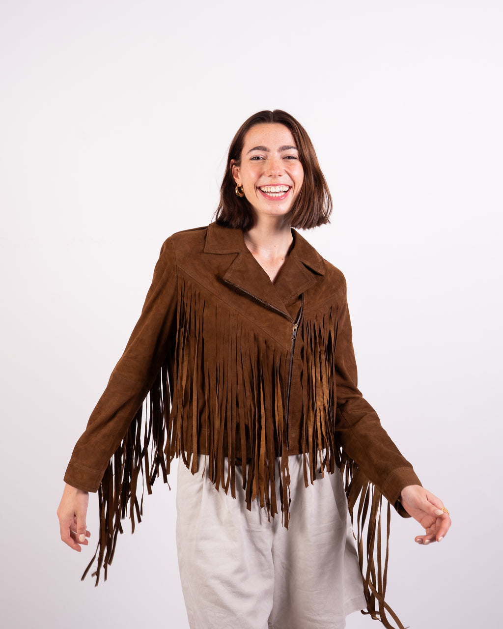 Fringed Suede Jacket - Western Spirit Meets Bohemian Elegance