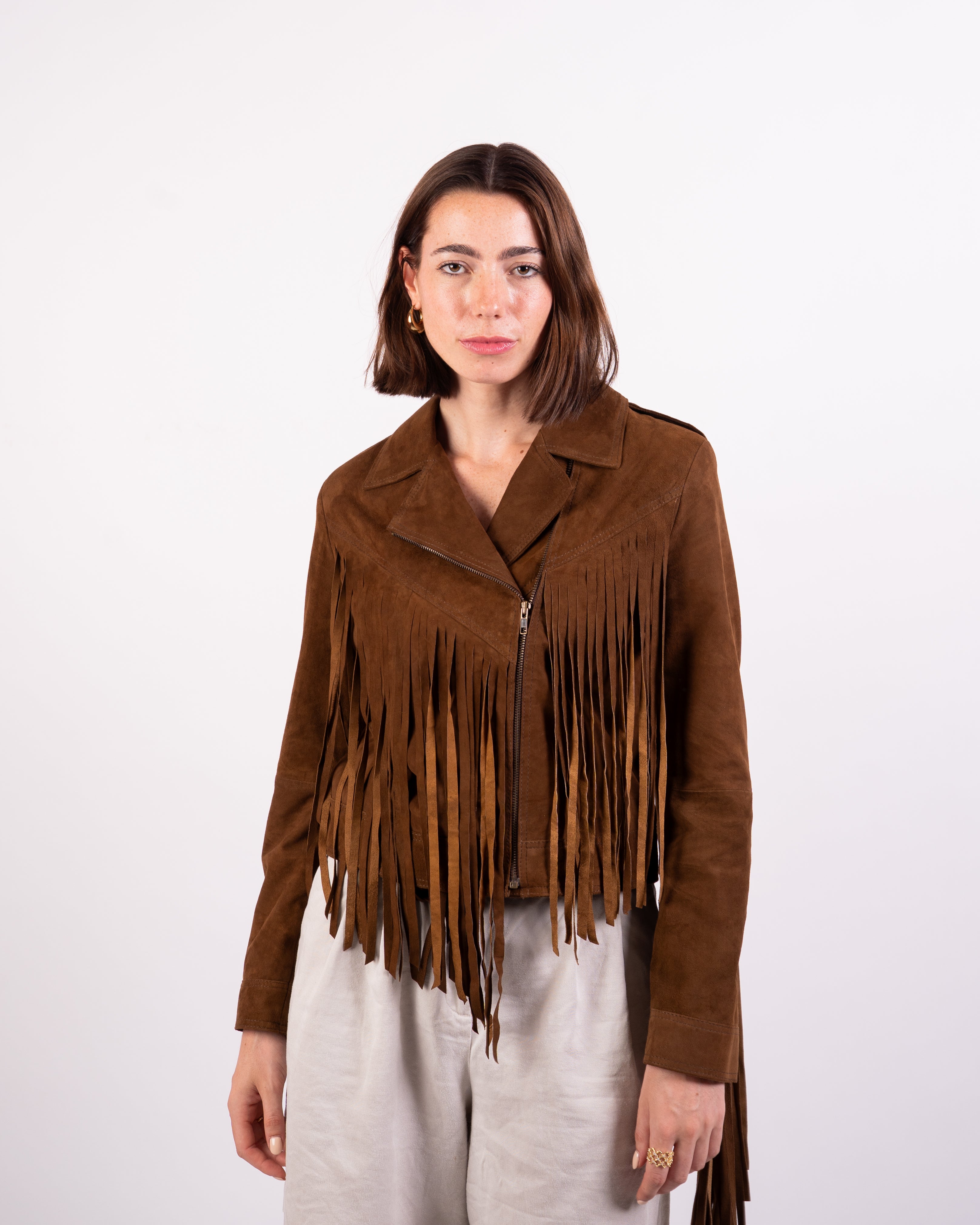 Fringed Suede Jacket - Western Spirit Meets Bohemian Elegance