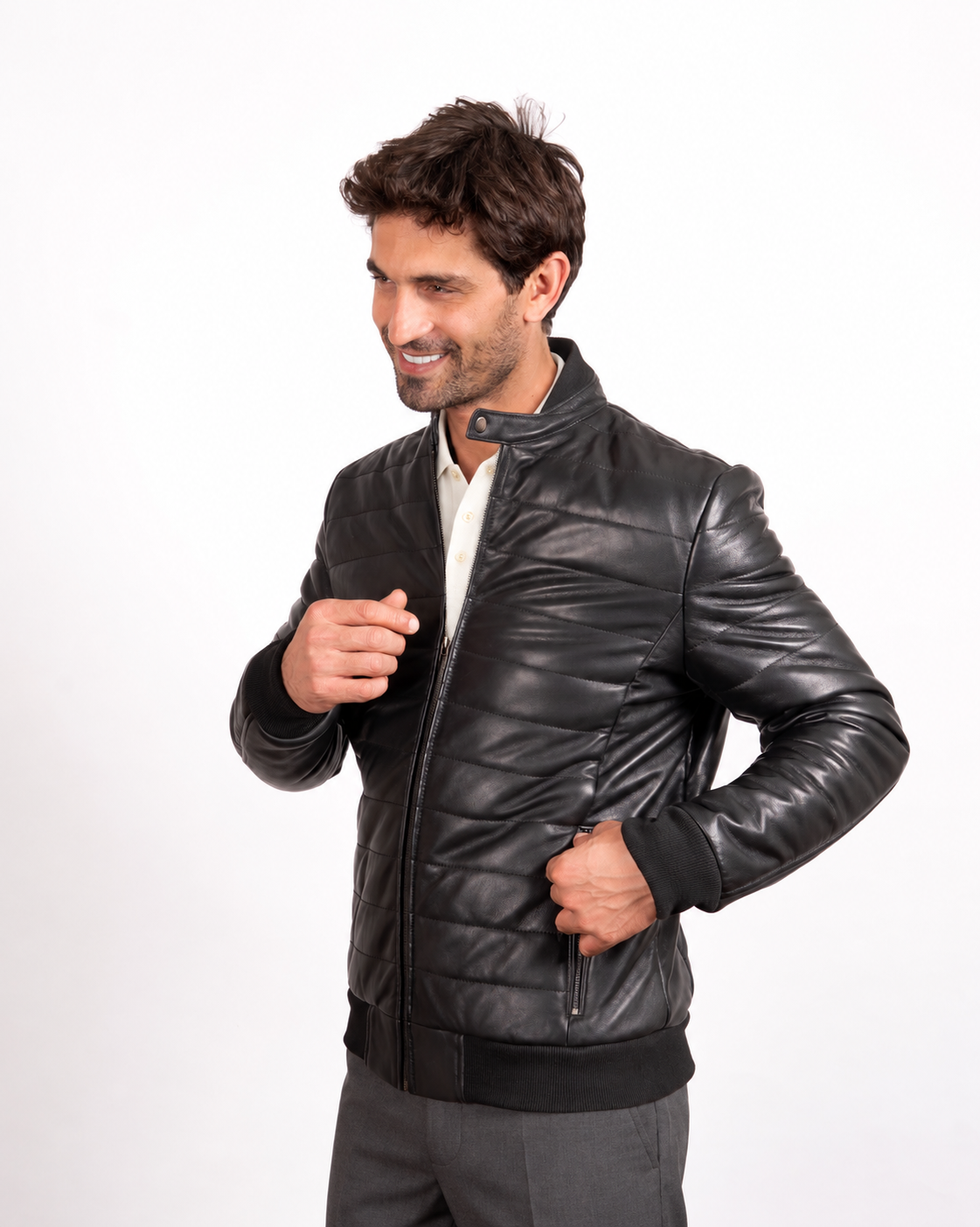 Puffer 25 Leather Jacket