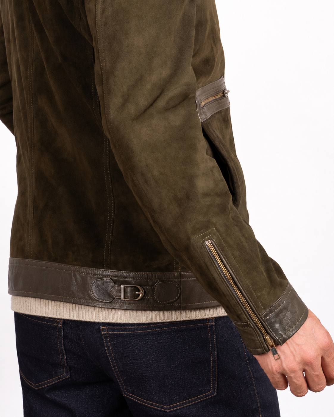 DY Trimmed Suede Jacket