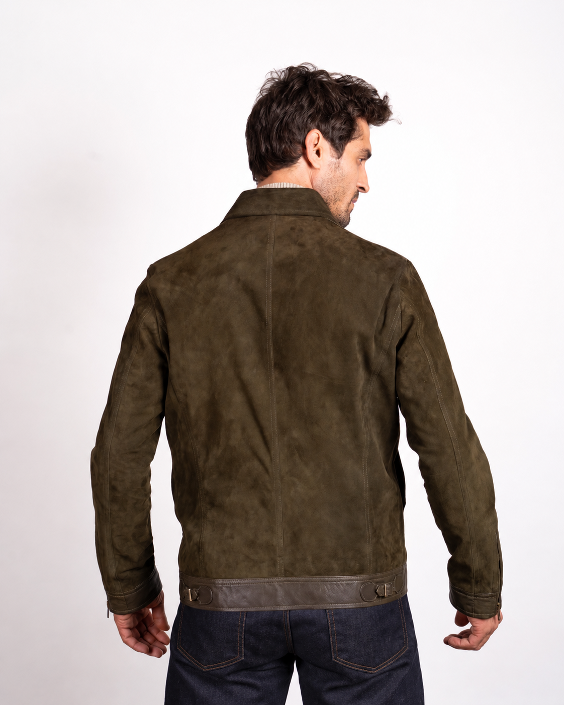 DY Trimmed Suede Jacket