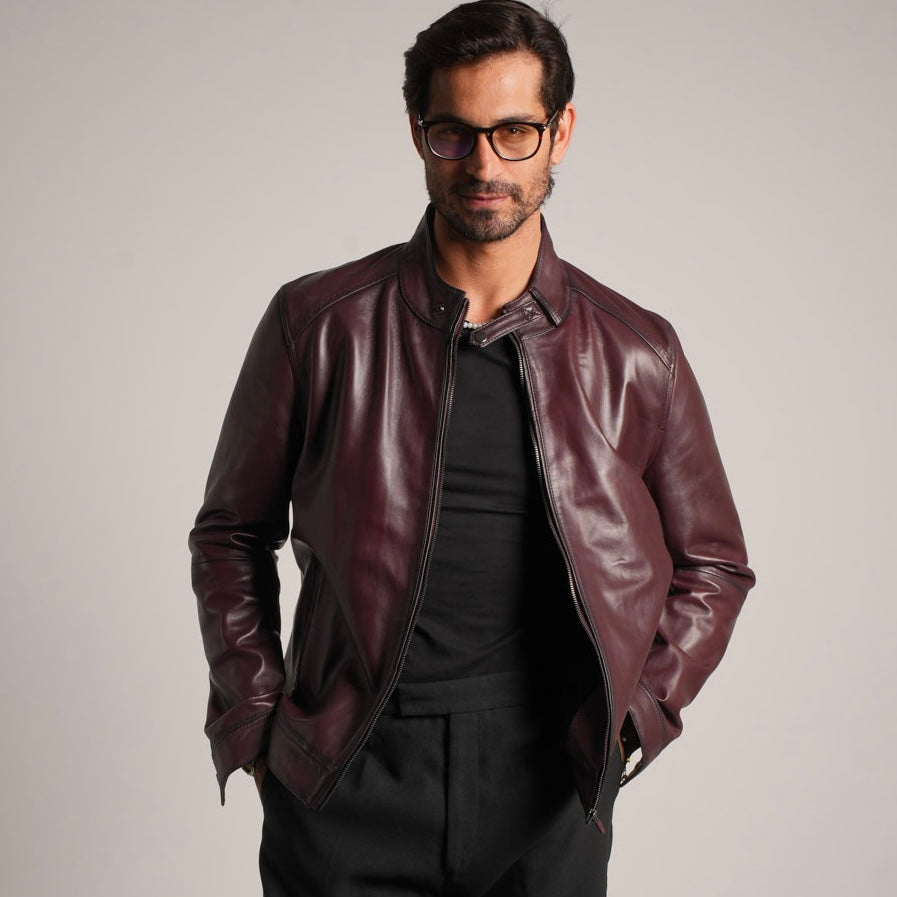 Burgundy Leather Jacket - Timeless Elegance Meets Modern Style