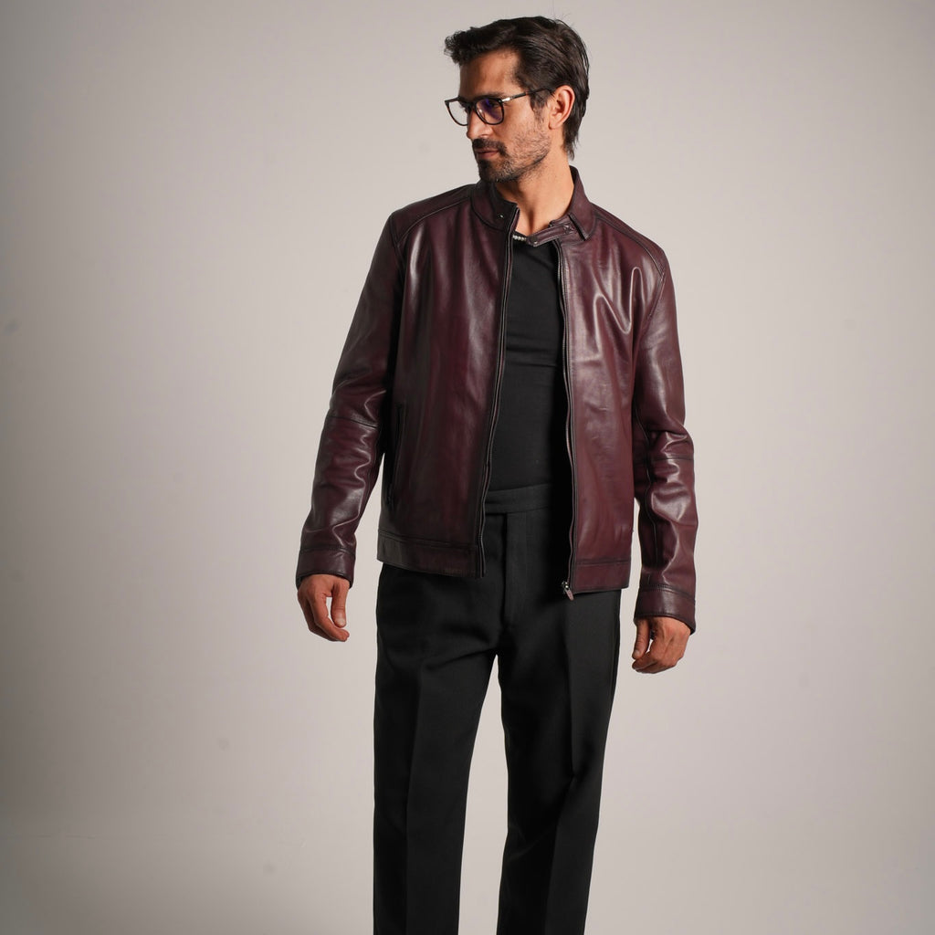 Burgundy Leather Jacket - Timeless Elegance Meets Modern Style
