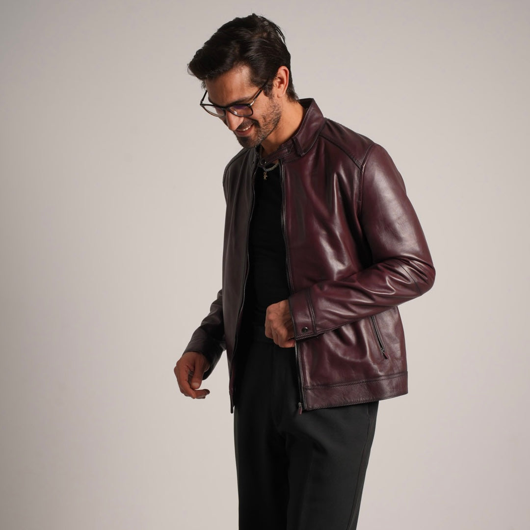 Burgundy Leather Jacket - Timeless Elegance Meets Modern Style