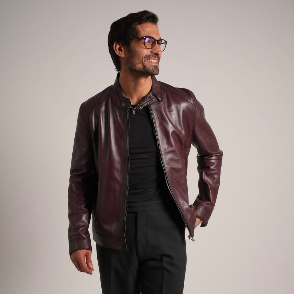 Burgundy Leather Jacket - Timeless Elegance Meets Modern Style
