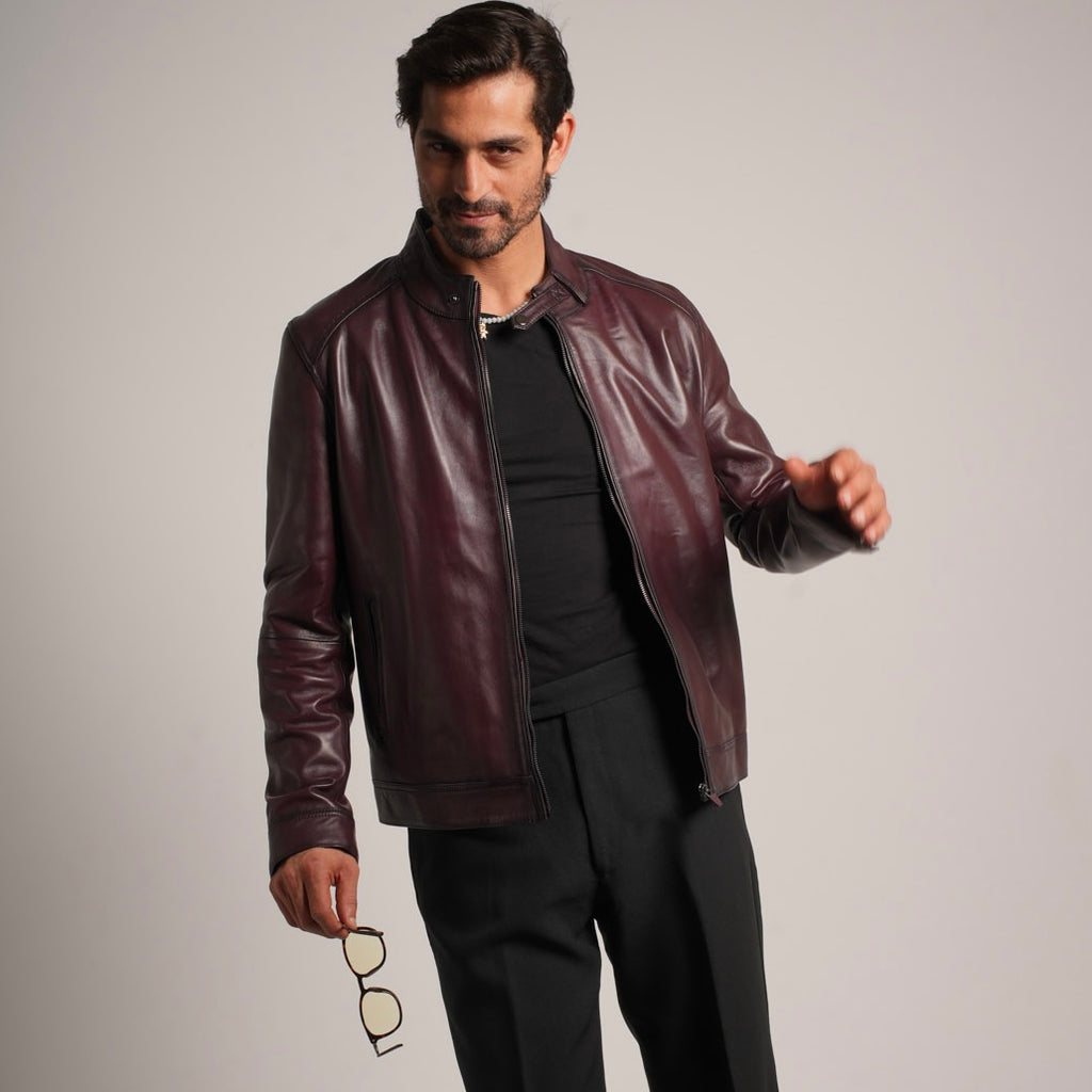 Burgundy Leather Jacket - Timeless Elegance Meets Modern Style