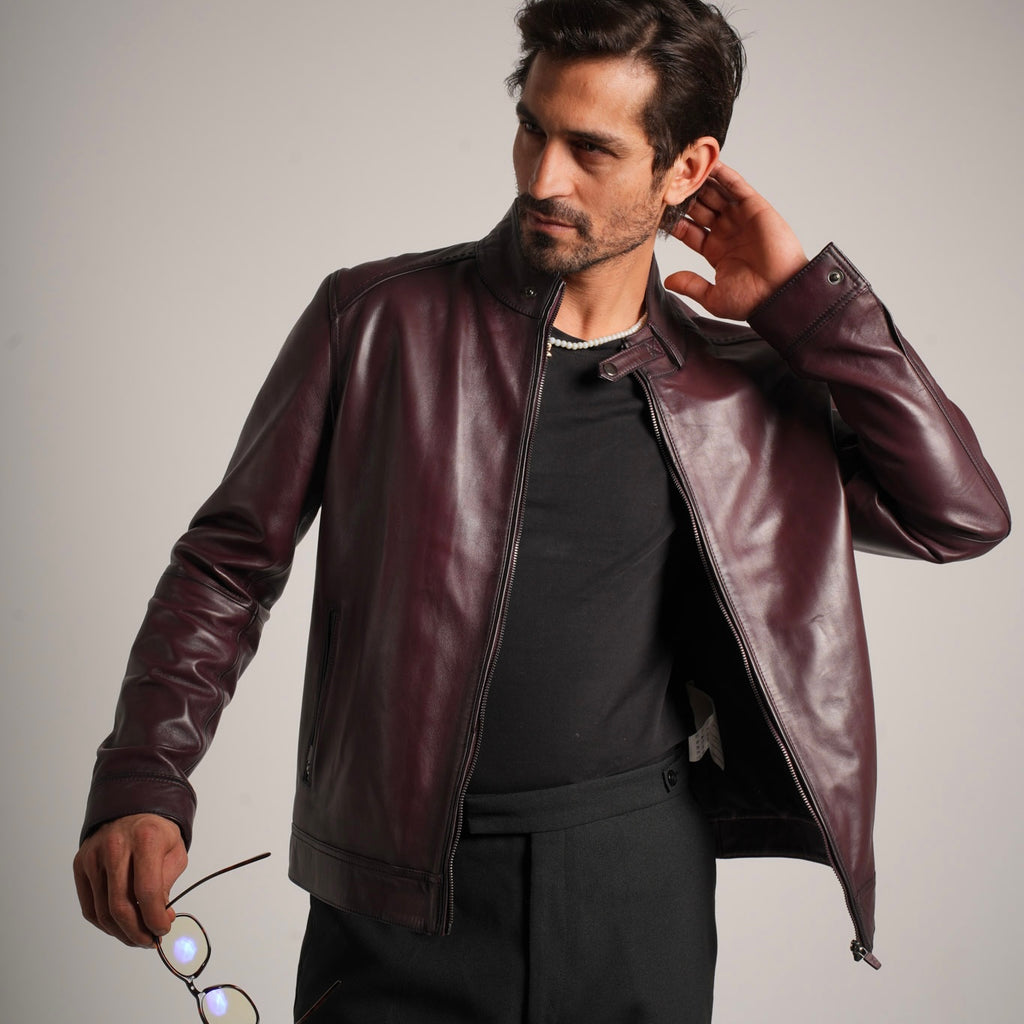 Burgundy Leather Jacket - Timeless Elegance Meets Modern Style
