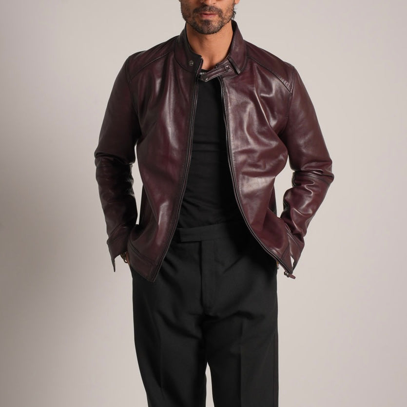 Burgundy Leather Jacket - Timeless Elegance Meets Modern Style