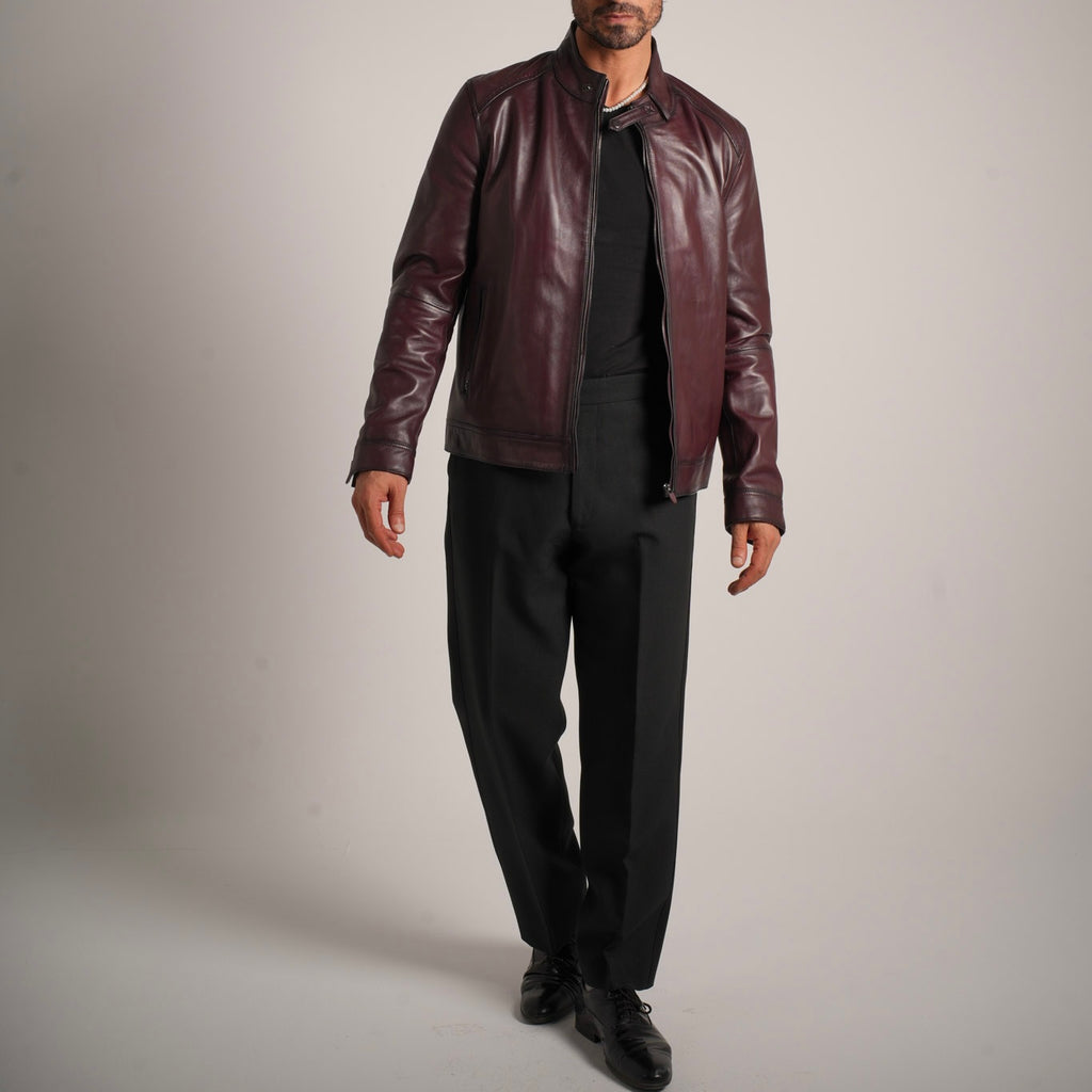 Burgundy Leather Jacket - Timeless Elegance Meets Modern Style