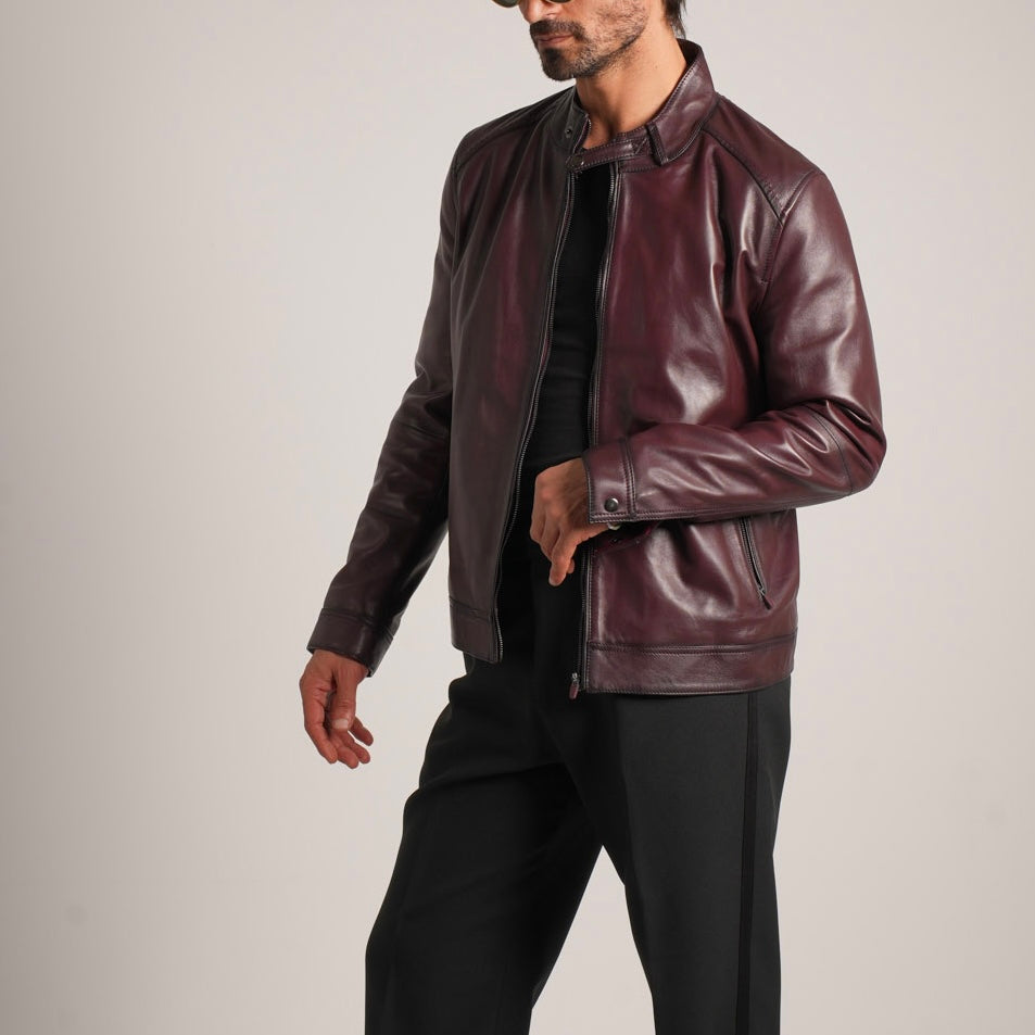 Burgundy Leather Jacket - Timeless Elegance Meets Modern Style