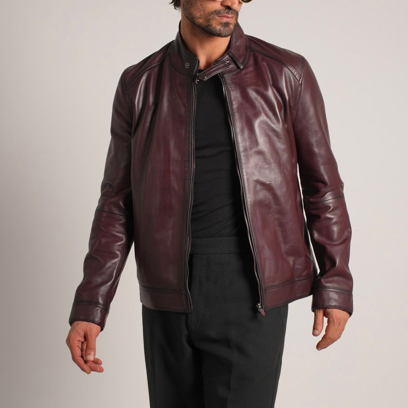 Burgundy Leather Jacket - Timeless Elegance Meets Modern Style