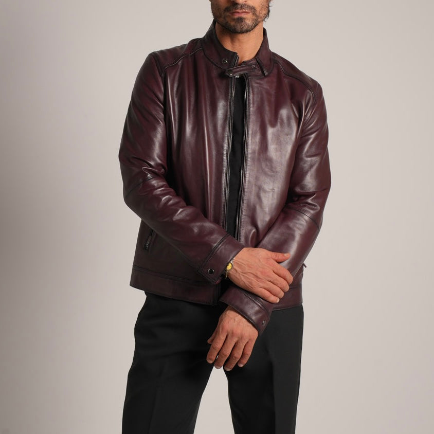 Burgundy Leather Jacket - Timeless Elegance Meets Modern Style
