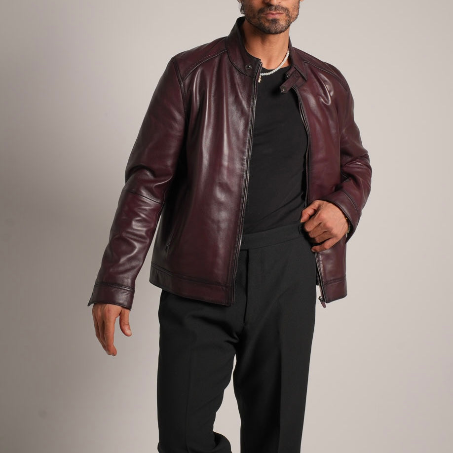 Burgundy Leather Jacket - Timeless Elegance Meets Modern Style
