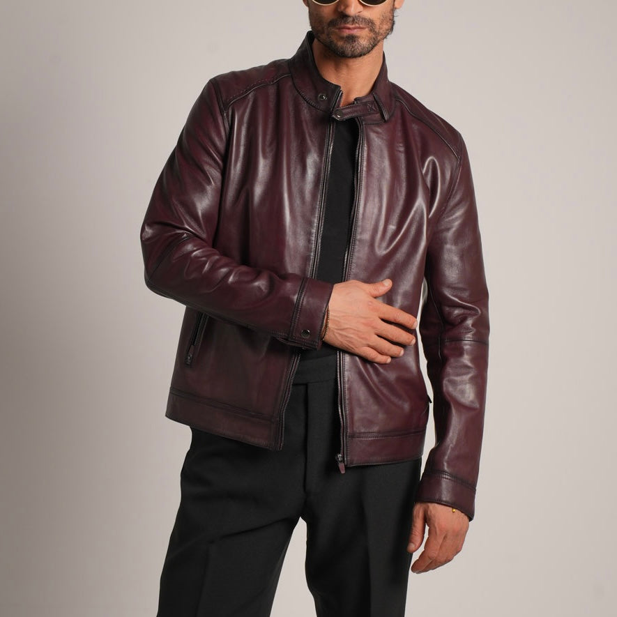 Burgundy Leather Jacket - Timeless Elegance Meets Modern Style