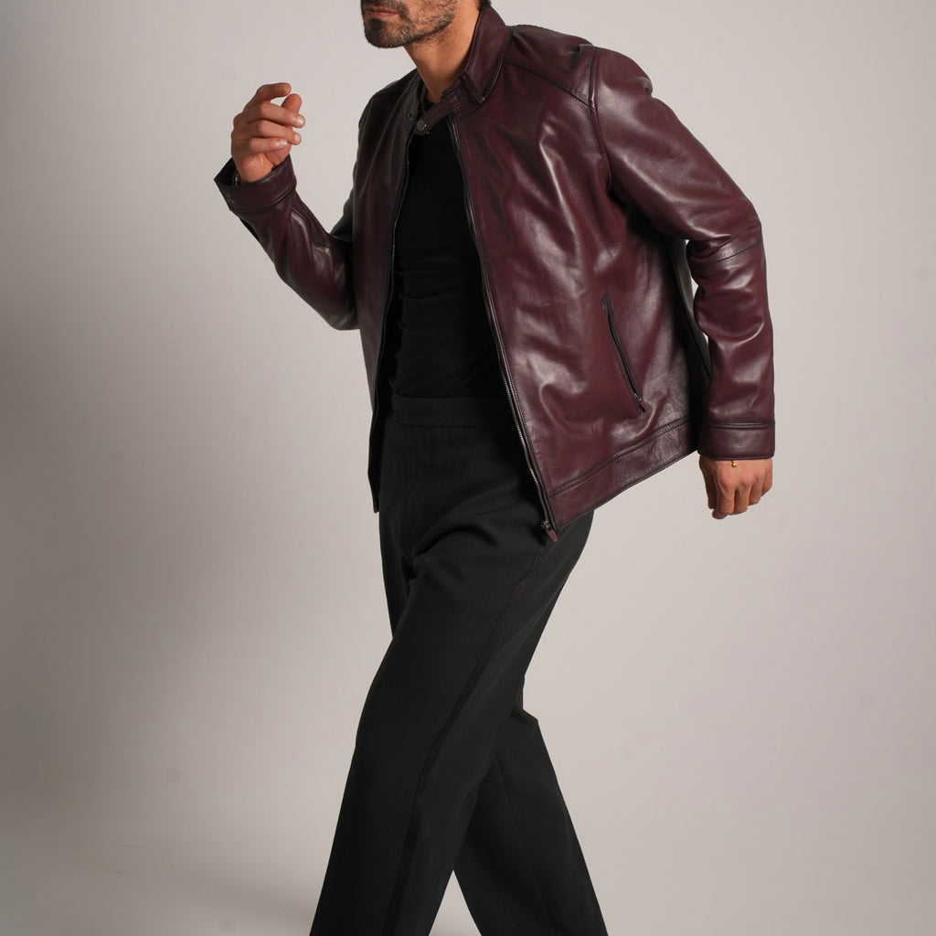 Burgundy Leather Jacket - Timeless Elegance Meets Modern Style