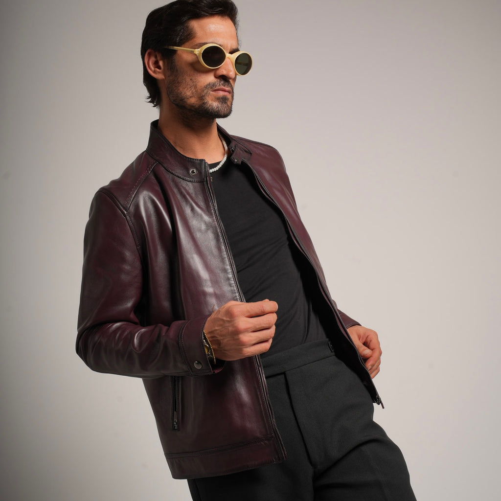 Burgundy Leather Jacket - Timeless Elegance Meets Modern Style
