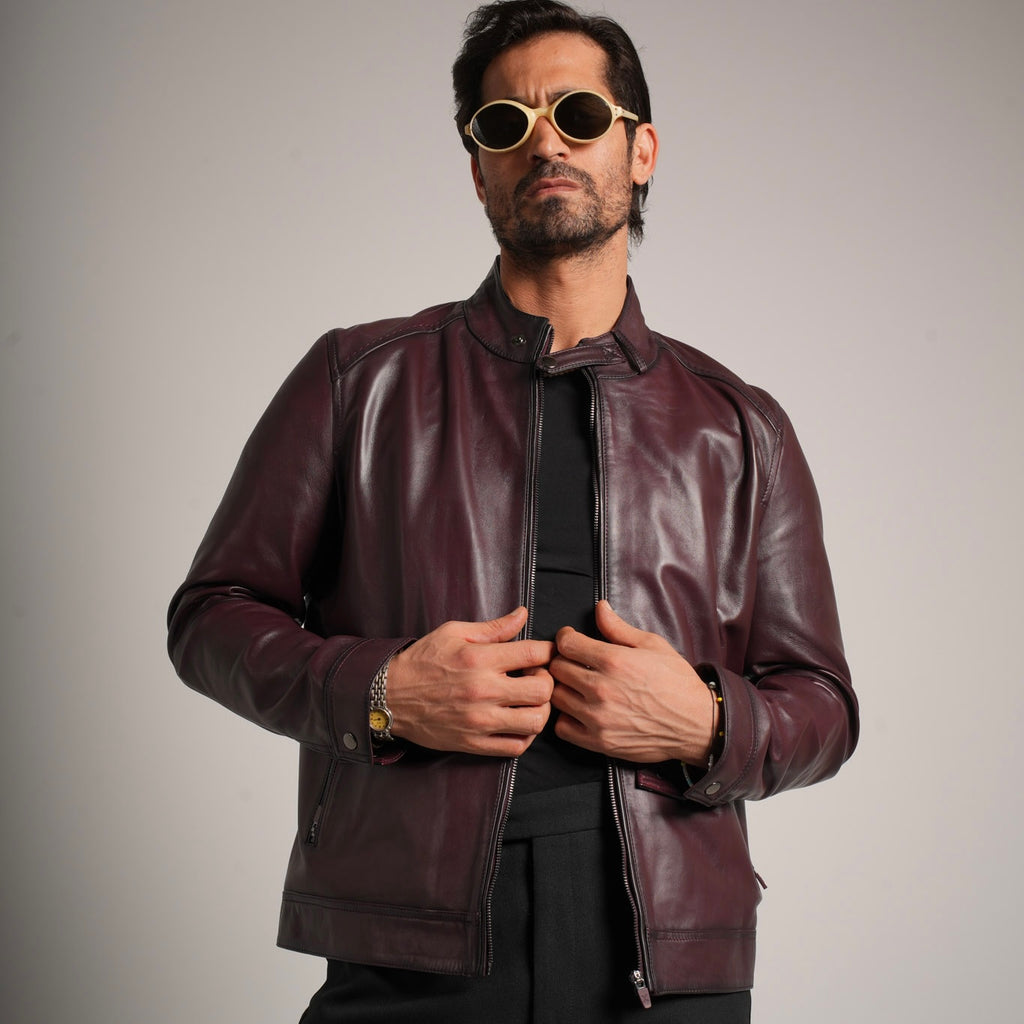 Burgundy Leather Jacket - Timeless Elegance Meets Modern Style