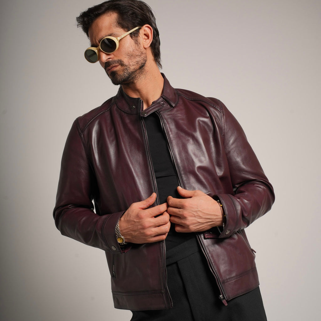 Burgundy Leather Jacket - Timeless Elegance Meets Modern Style