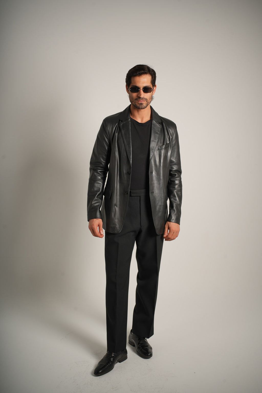 Leather Blazer - Sophisticated Tailoring Meets Modern Edge