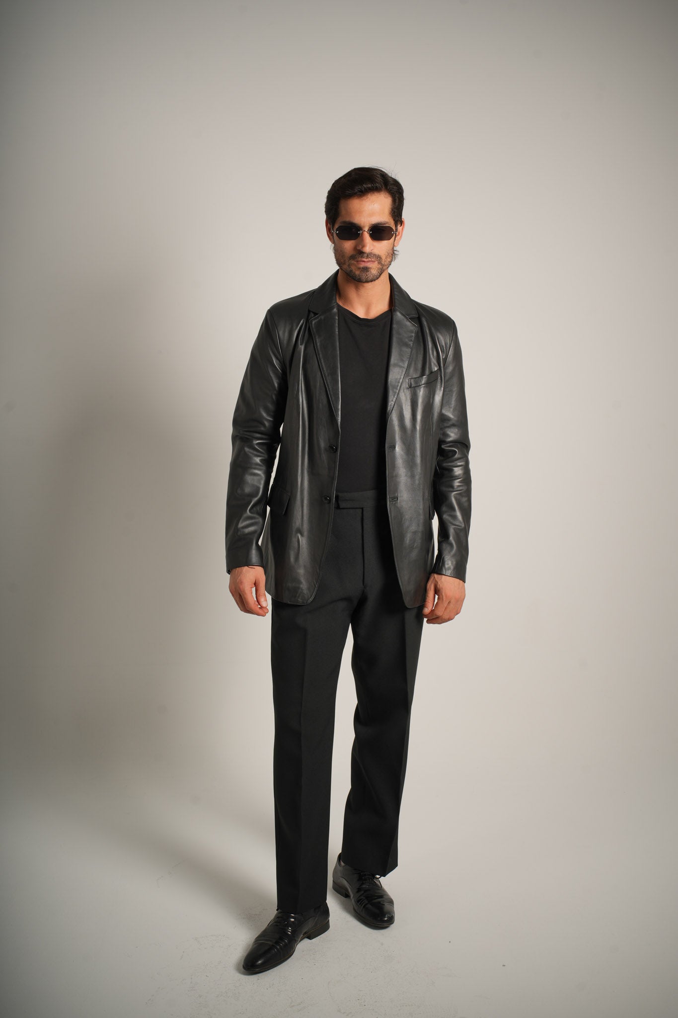 Leather Blazer - Sophisticated Tailoring Meets Modern Edge