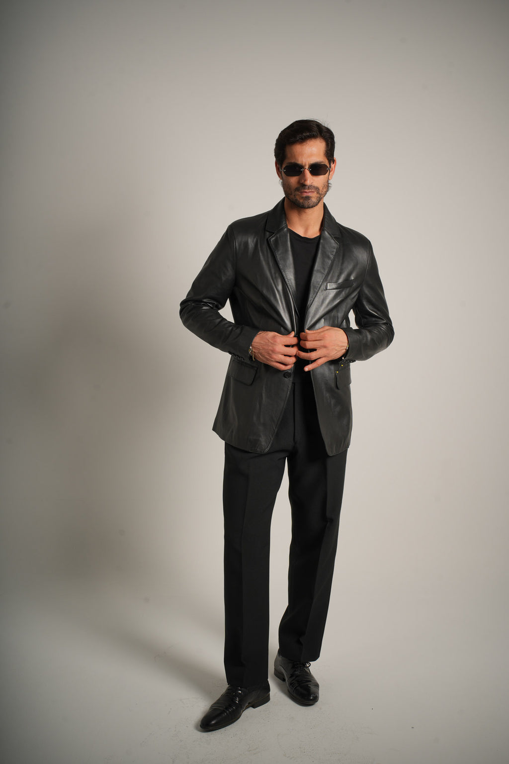 Leather Blazer - Sophisticated Tailoring Meets Modern Edge