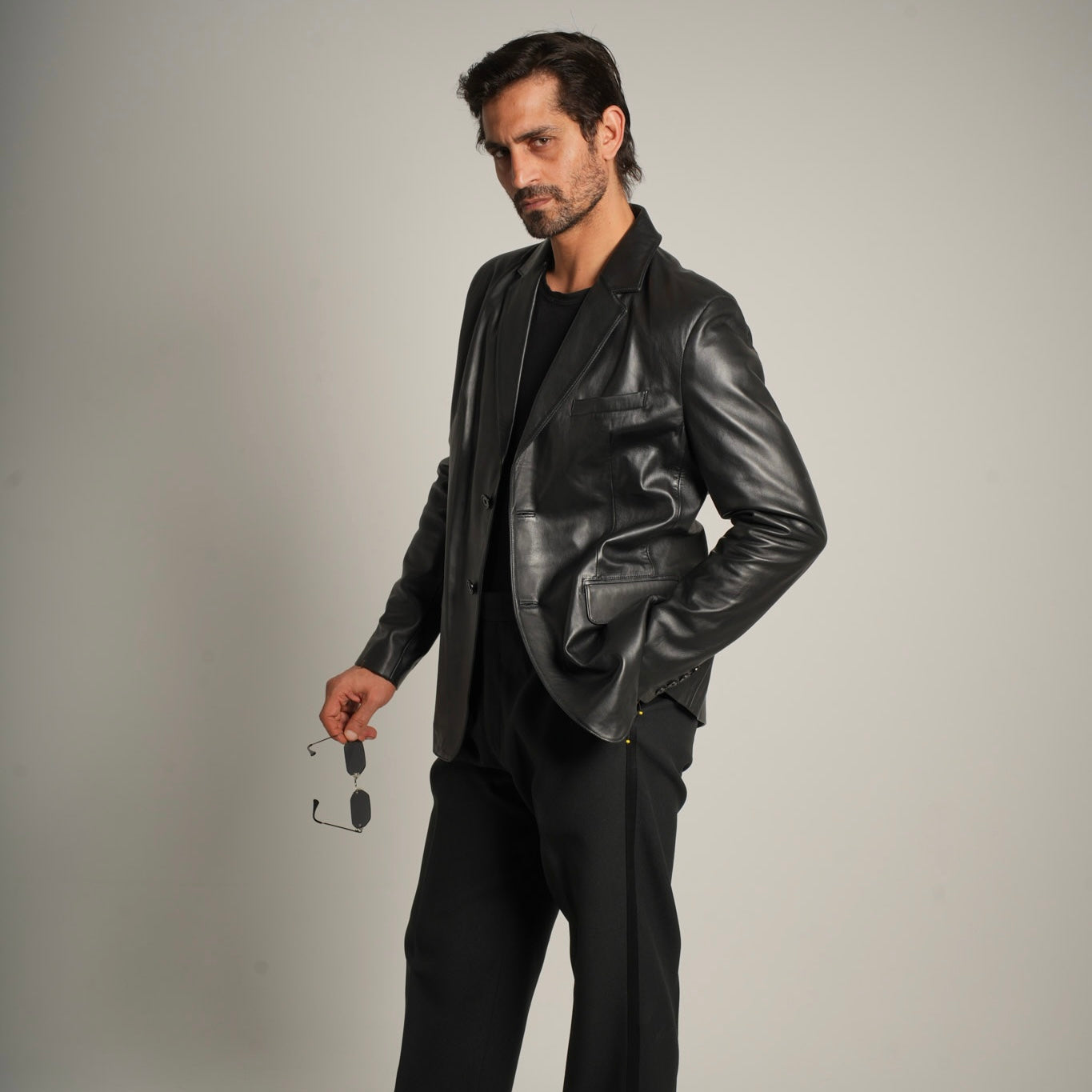 Leather Blazer - Sophisticated Tailoring Meets Modern Edge