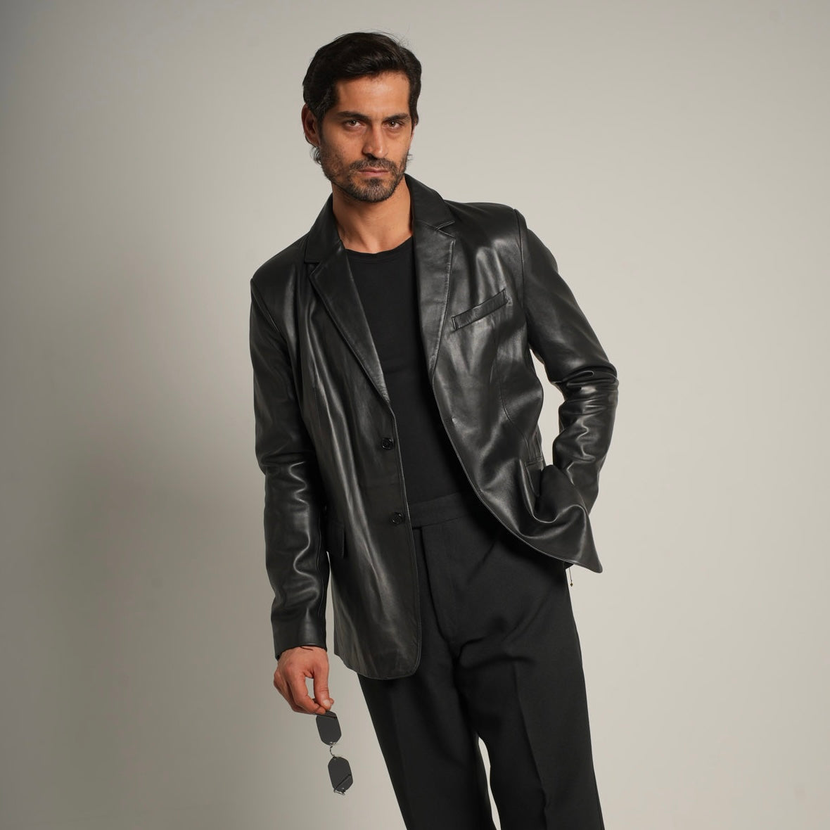 Leather Blazer - Sophisticated Tailoring Meets Modern Edge