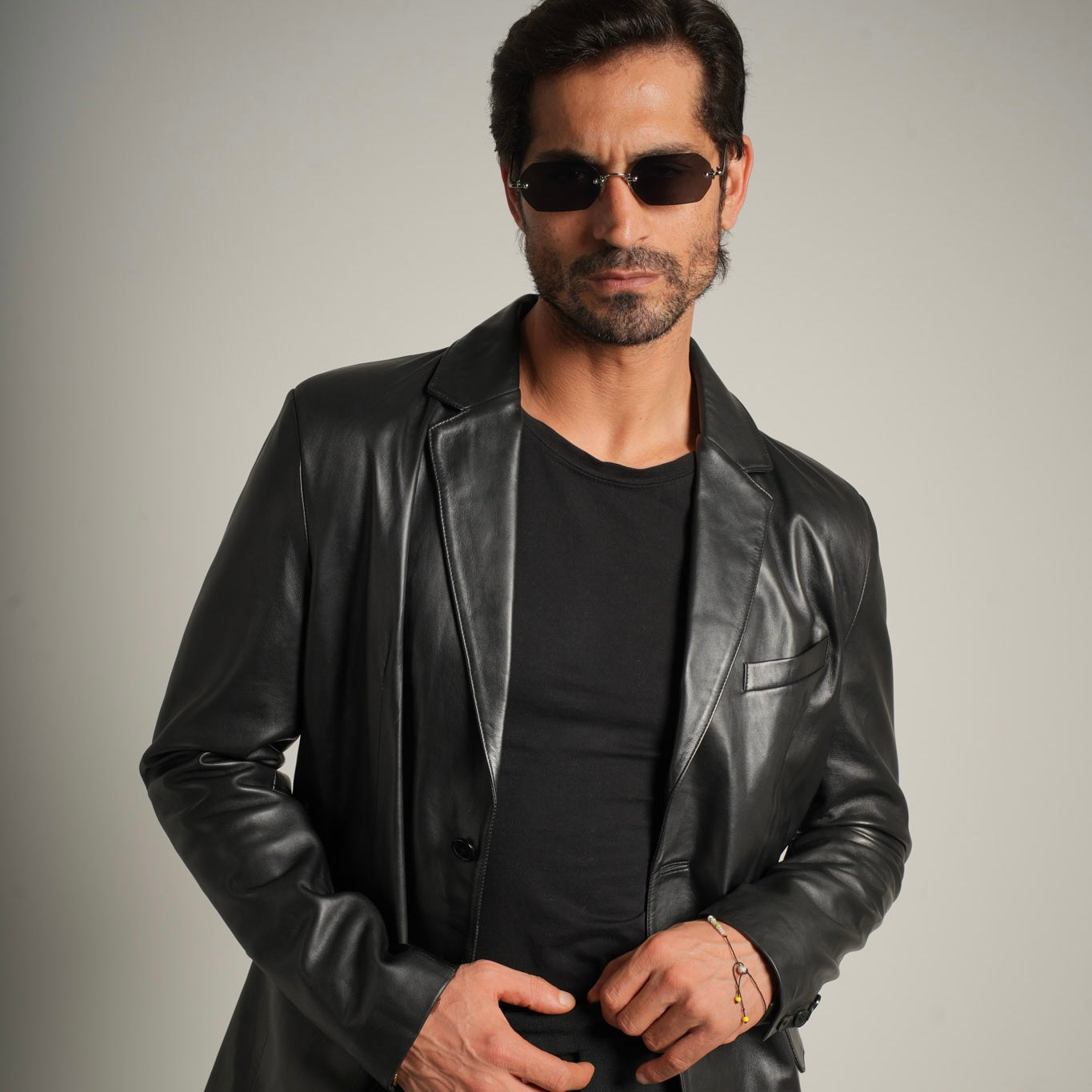 Leather Blazer - Sophisticated Tailoring Meets Modern Edge