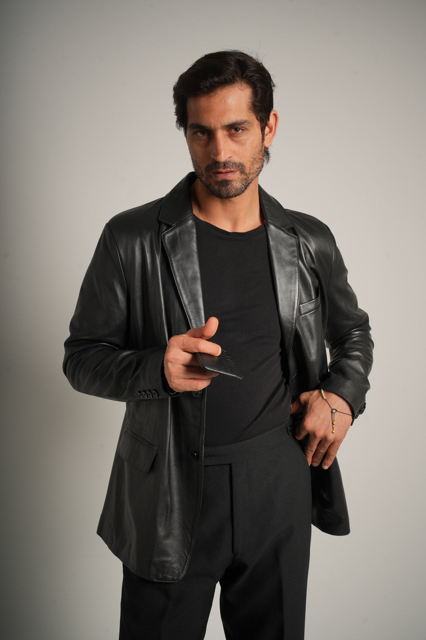 Leather Blazer - Sophisticated Tailoring Meets Modern Edge