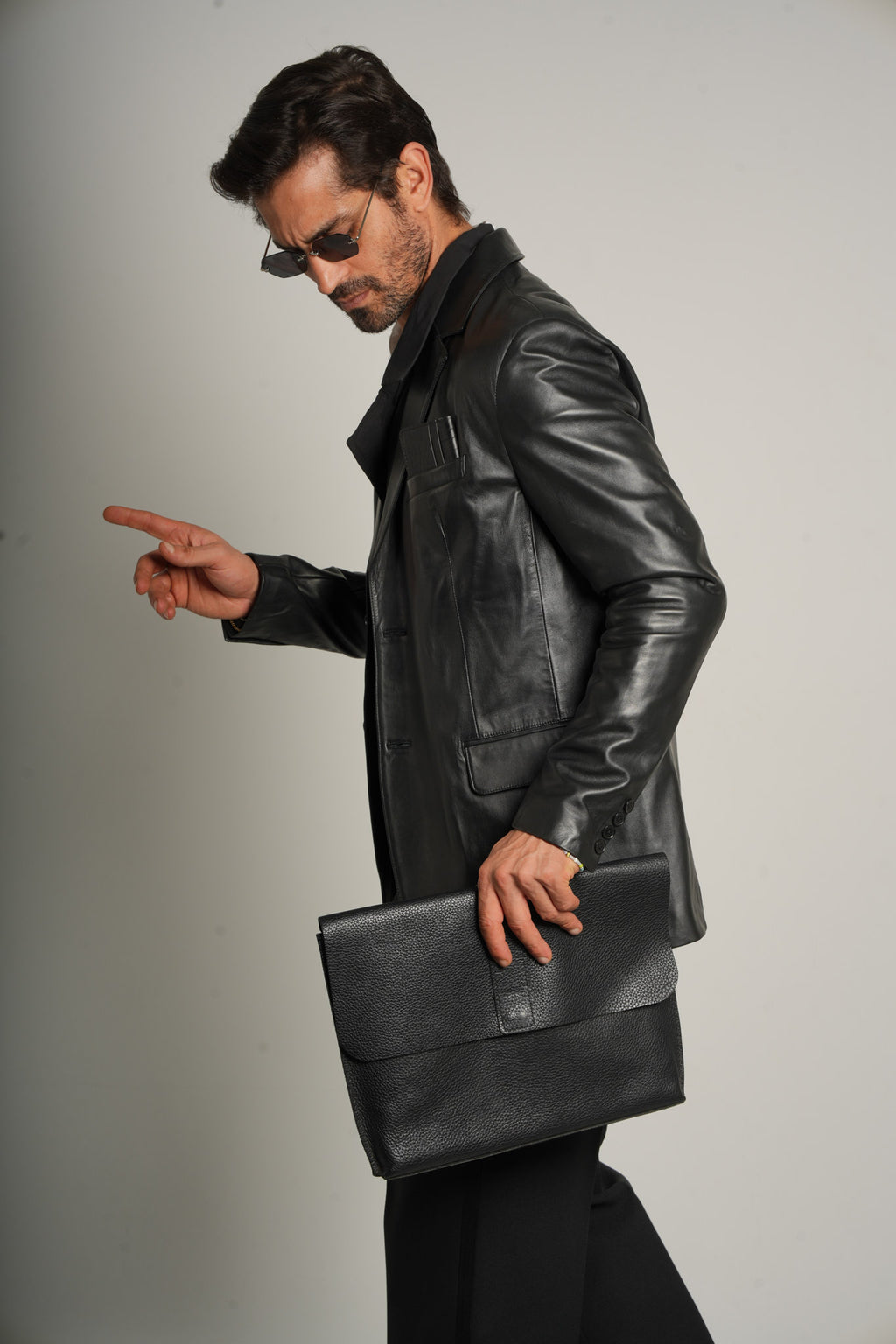 Leather Blazer - Sophisticated Tailoring Meets Modern Edge