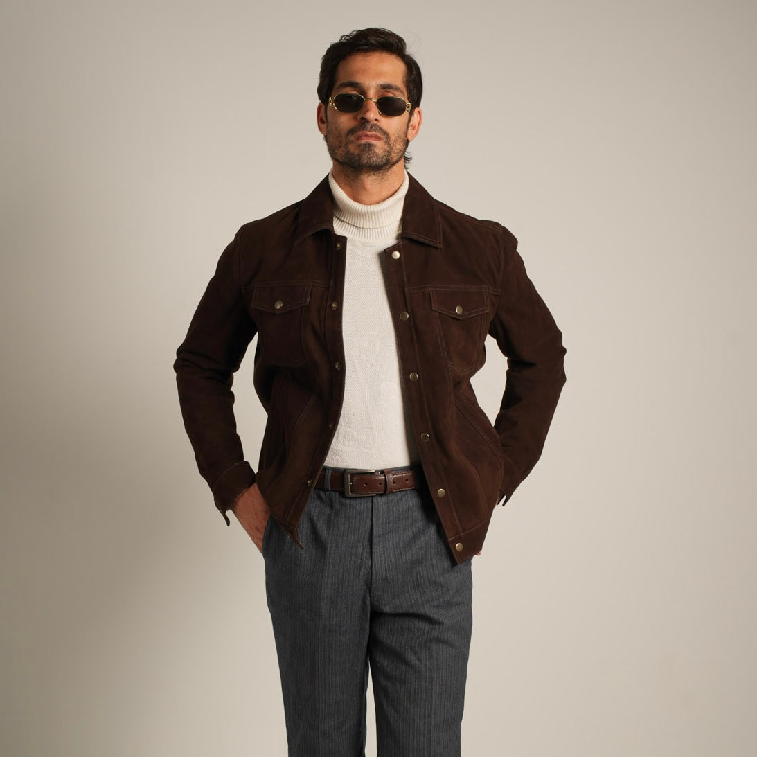 Suede Trucker Jacket - Classic Americana Meets Luxurious Comfort