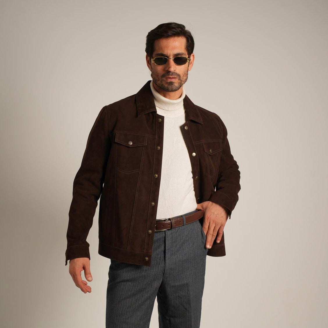 Suede Trucker Jacket - Classic Americana Meets Luxurious Comfort