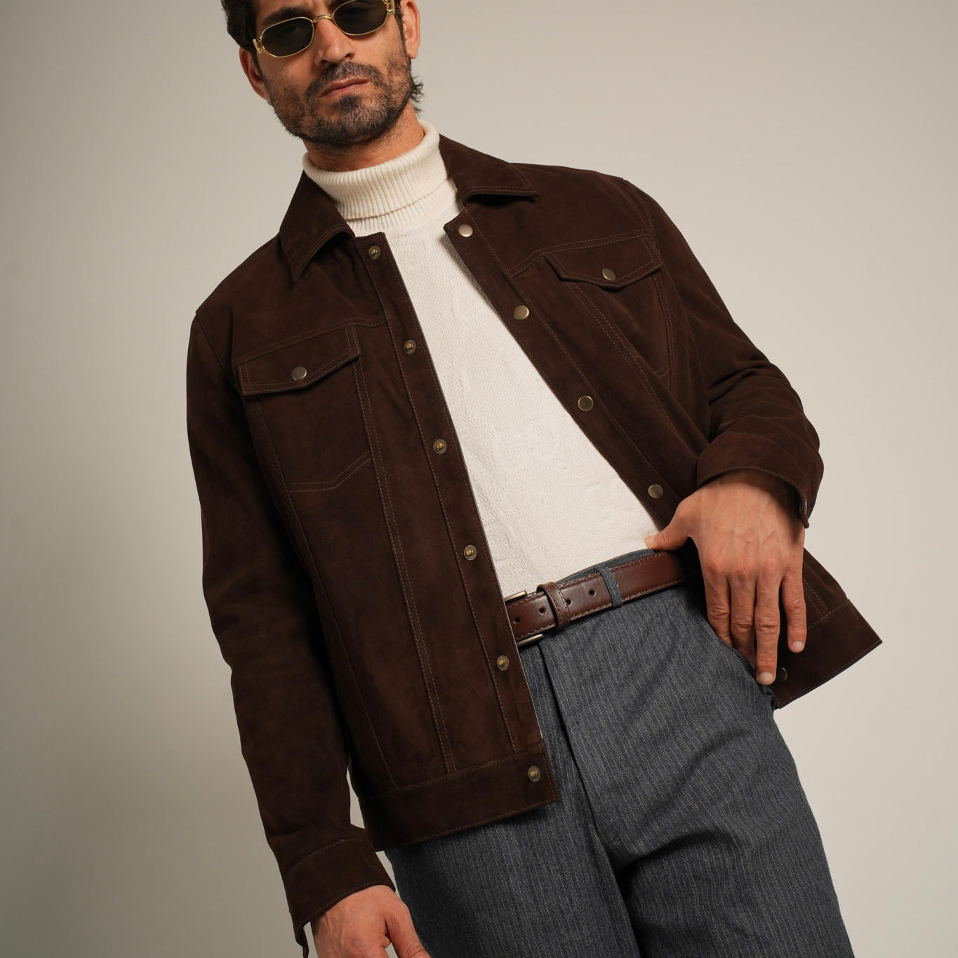 Suede Trucker Jacket - Classic Americana Meets Luxurious Comfort