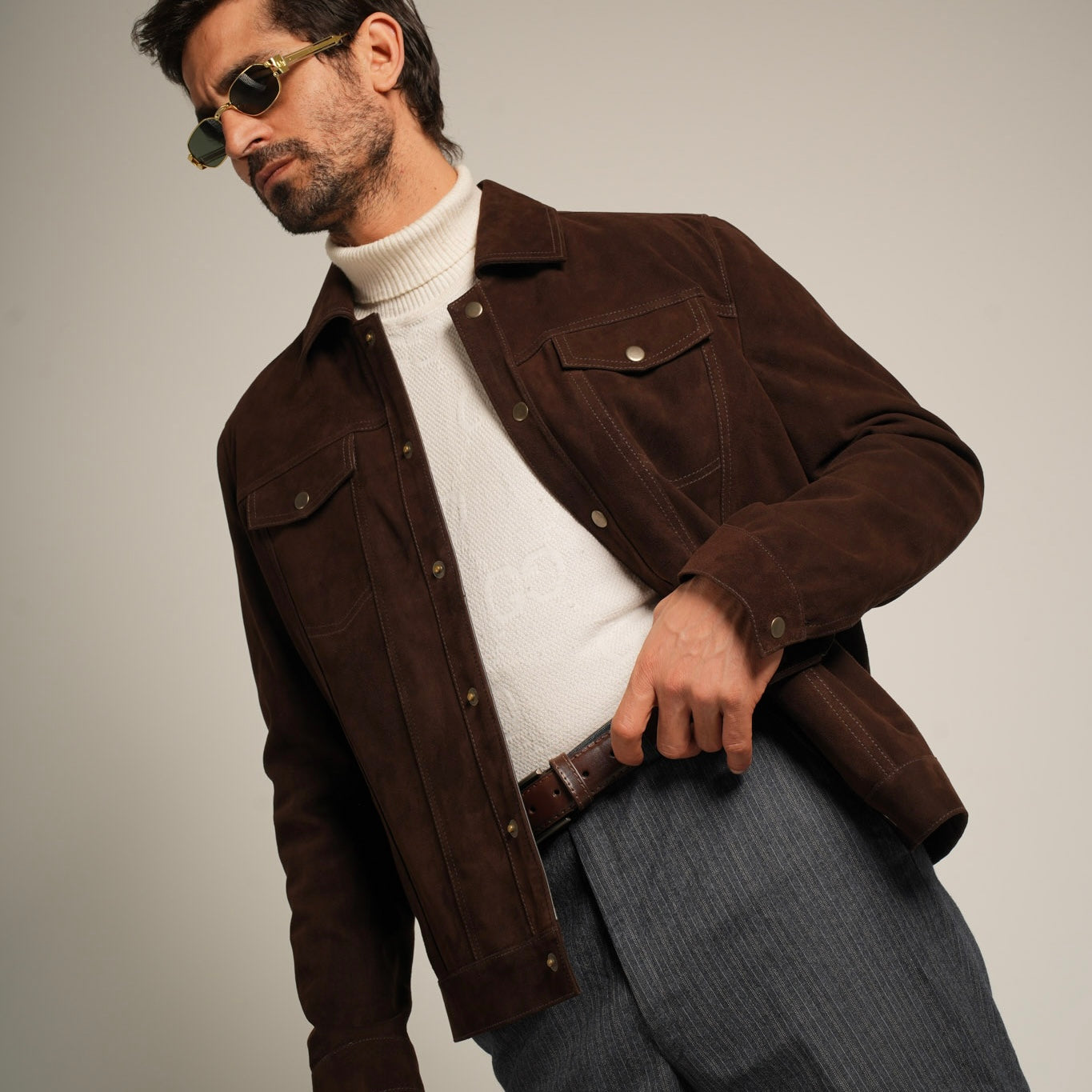 Suede Trucker Jacket - Classic Americana Meets Luxurious Comfort