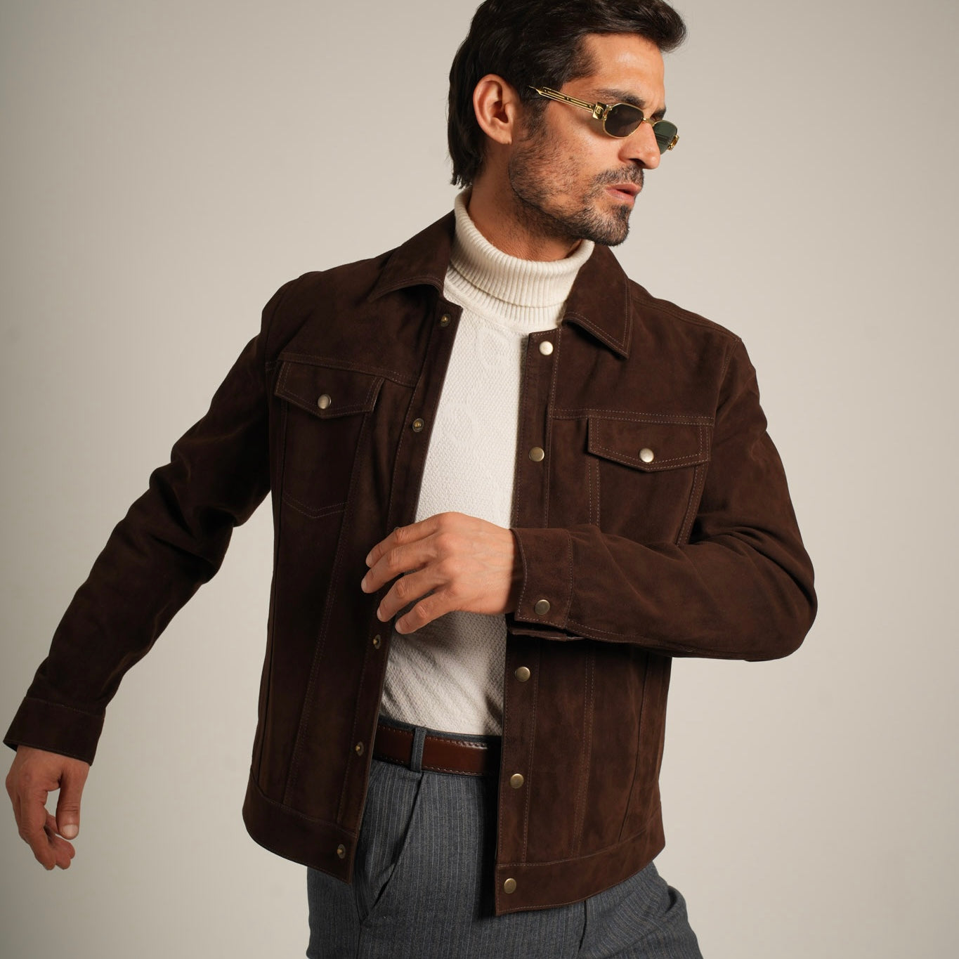 Suede Trucker Jacket - Classic Americana Meets Luxurious Comfort
