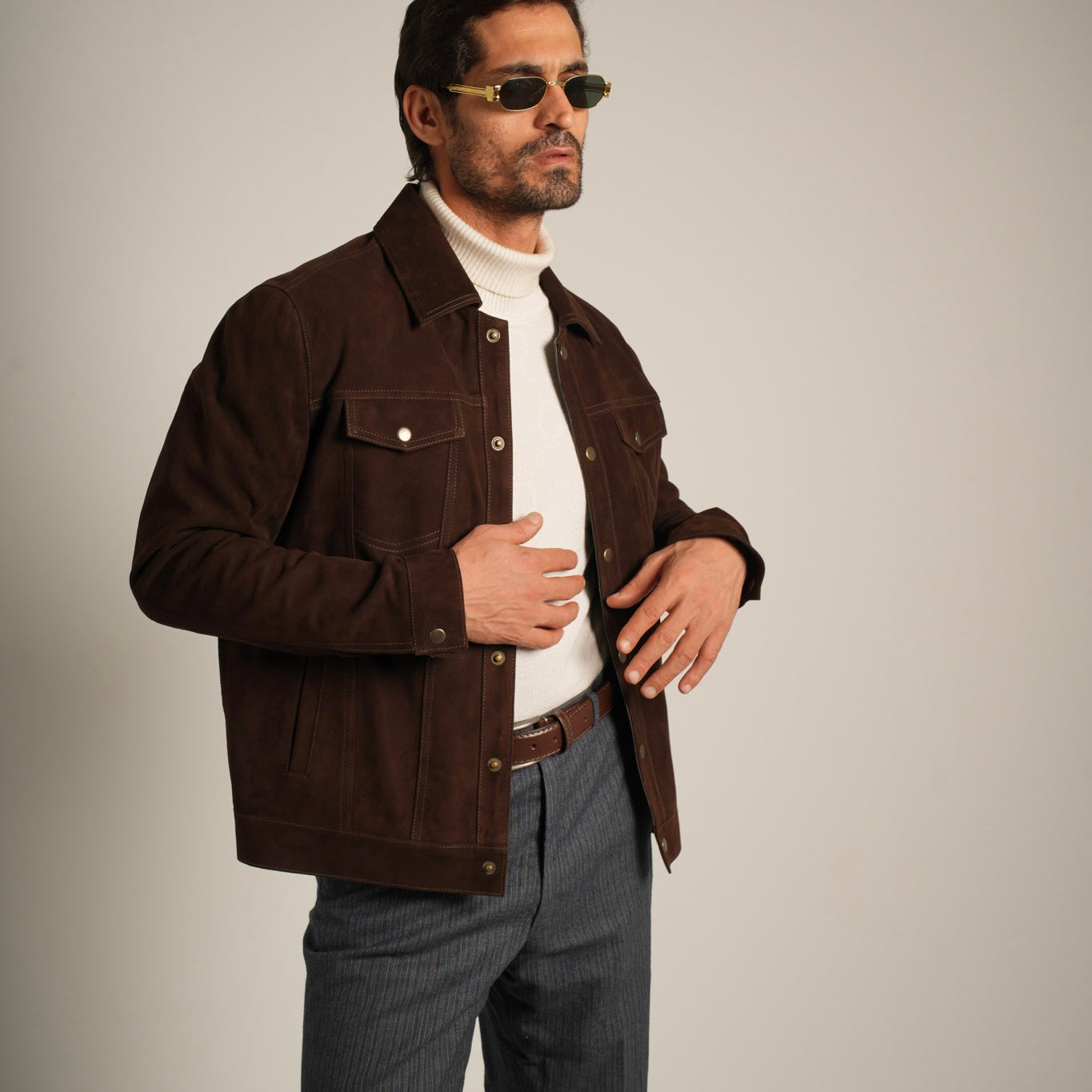 Suede Trucker Jacket - Classic Americana Meets Luxurious Comfort
