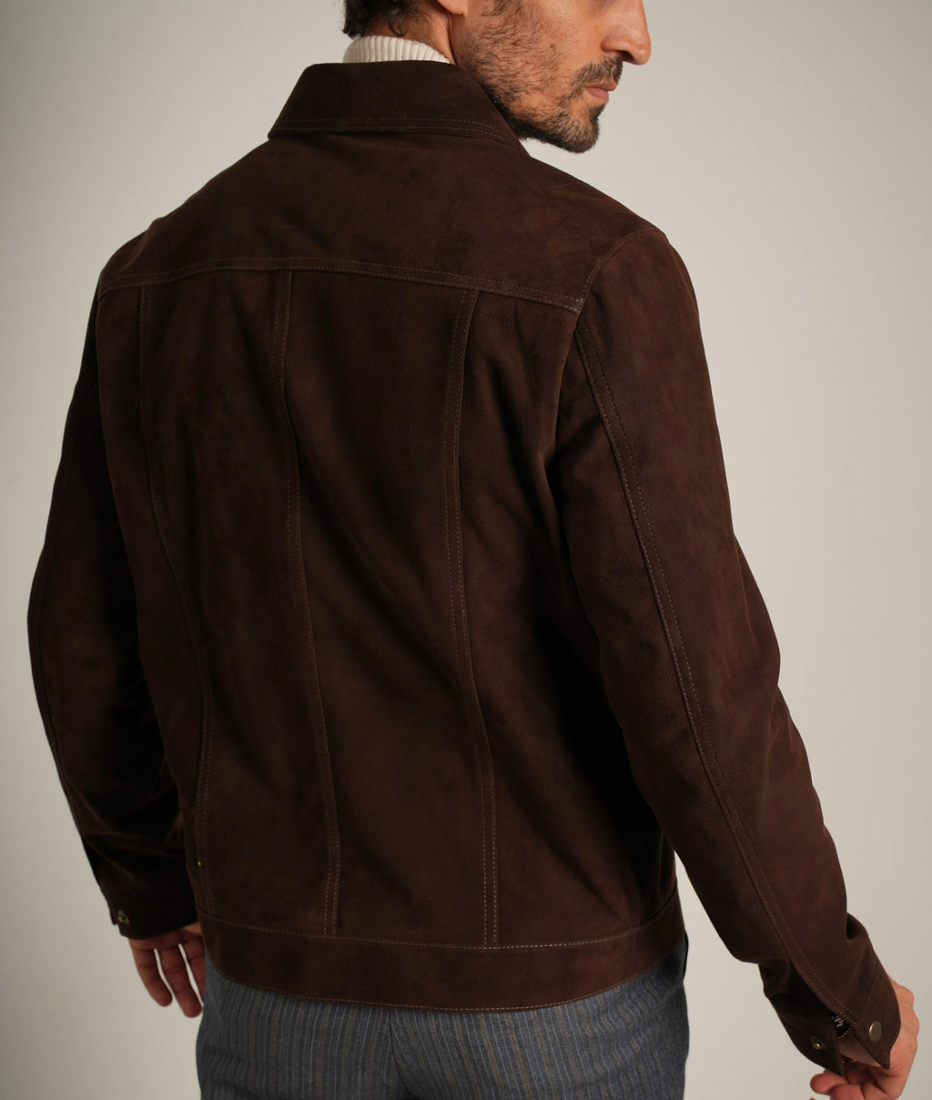 Suede Trucker Jacket - Classic Americana Meets Luxurious Comfort