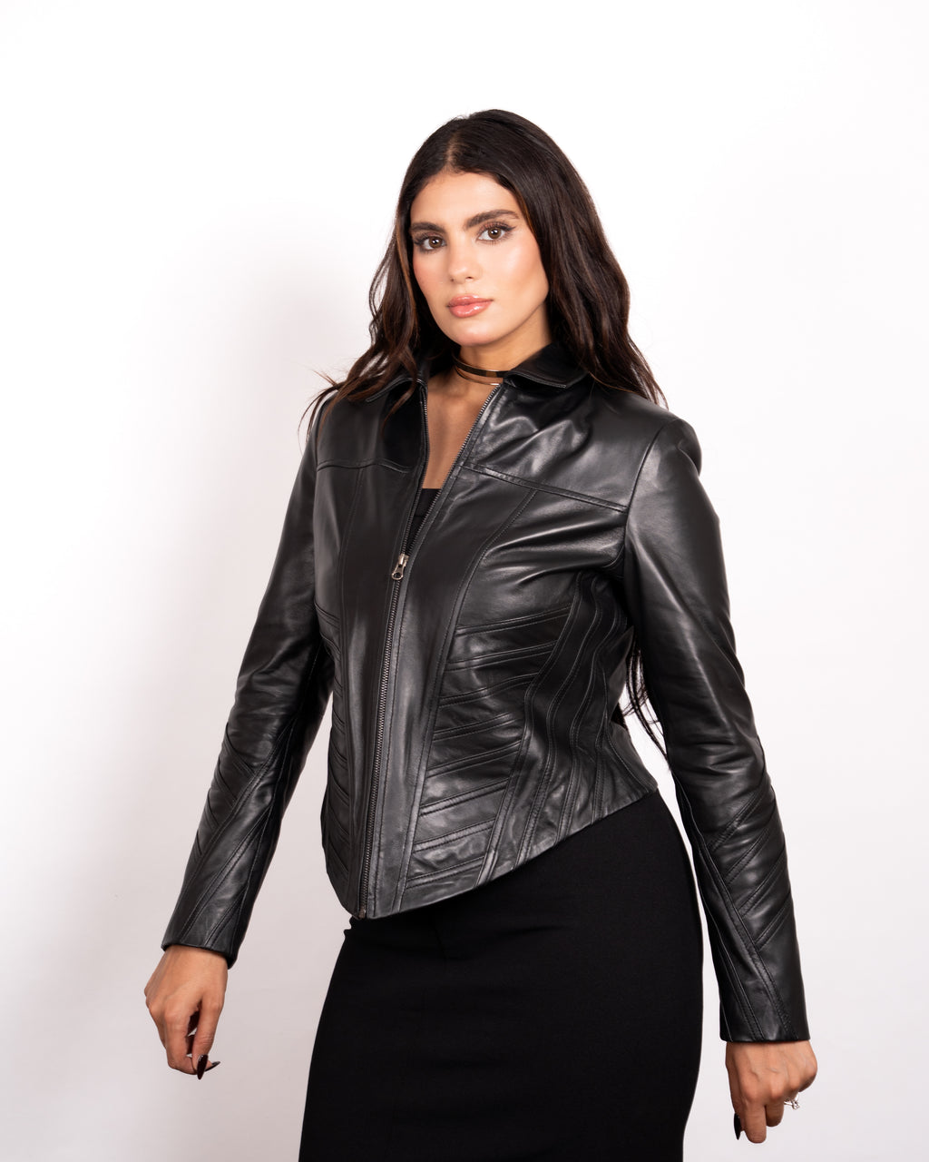 Corset Leather Jacket - Feminine Power Meets Bold Design
