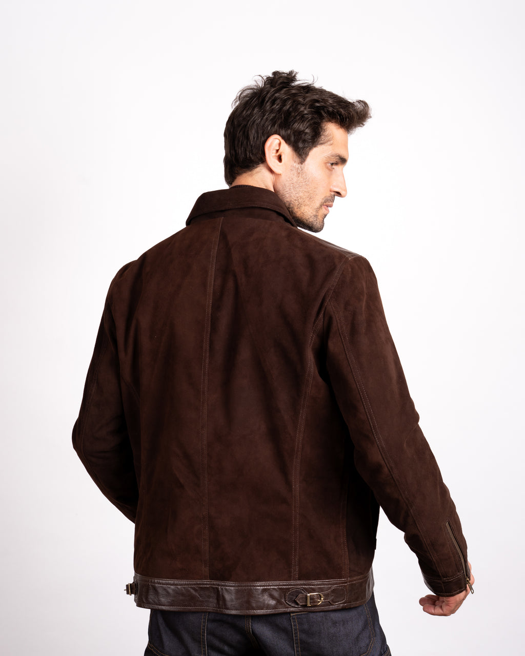 DY Trimmed Suede Jacket - Signature Style Meets Luxurious Detail