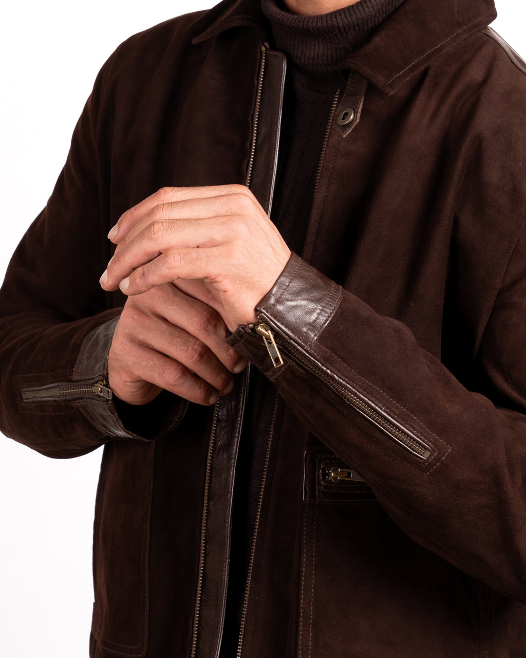 DY Trimmed Suede Jacket - Signature Style Meets Luxurious Detail