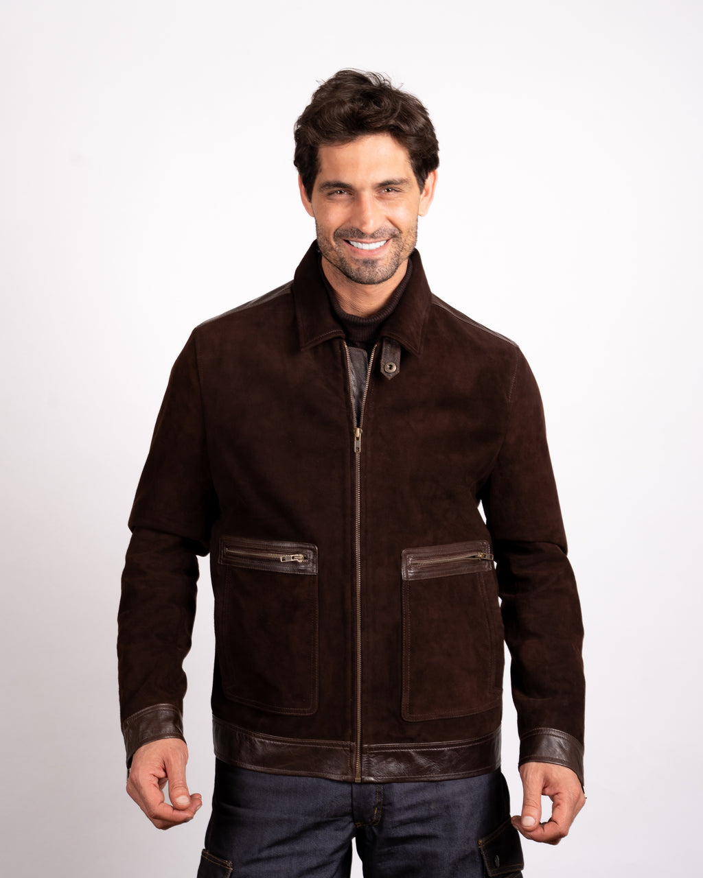 DY Trimmed Suede Jacket - Signature Style Meets Luxurious Detail
