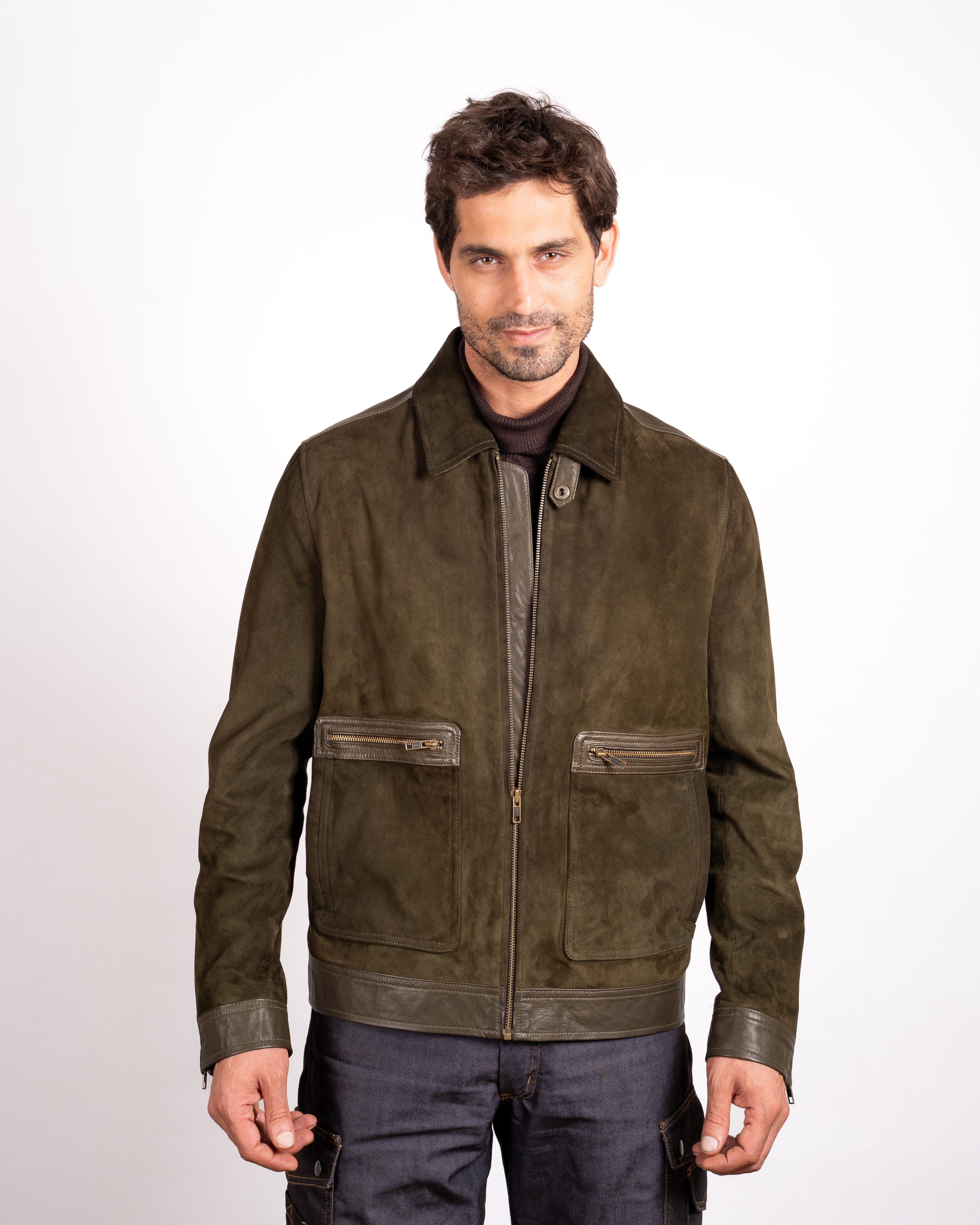 DY Trimmed Suede Jacket - Signature Style Meets Luxurious Detail
