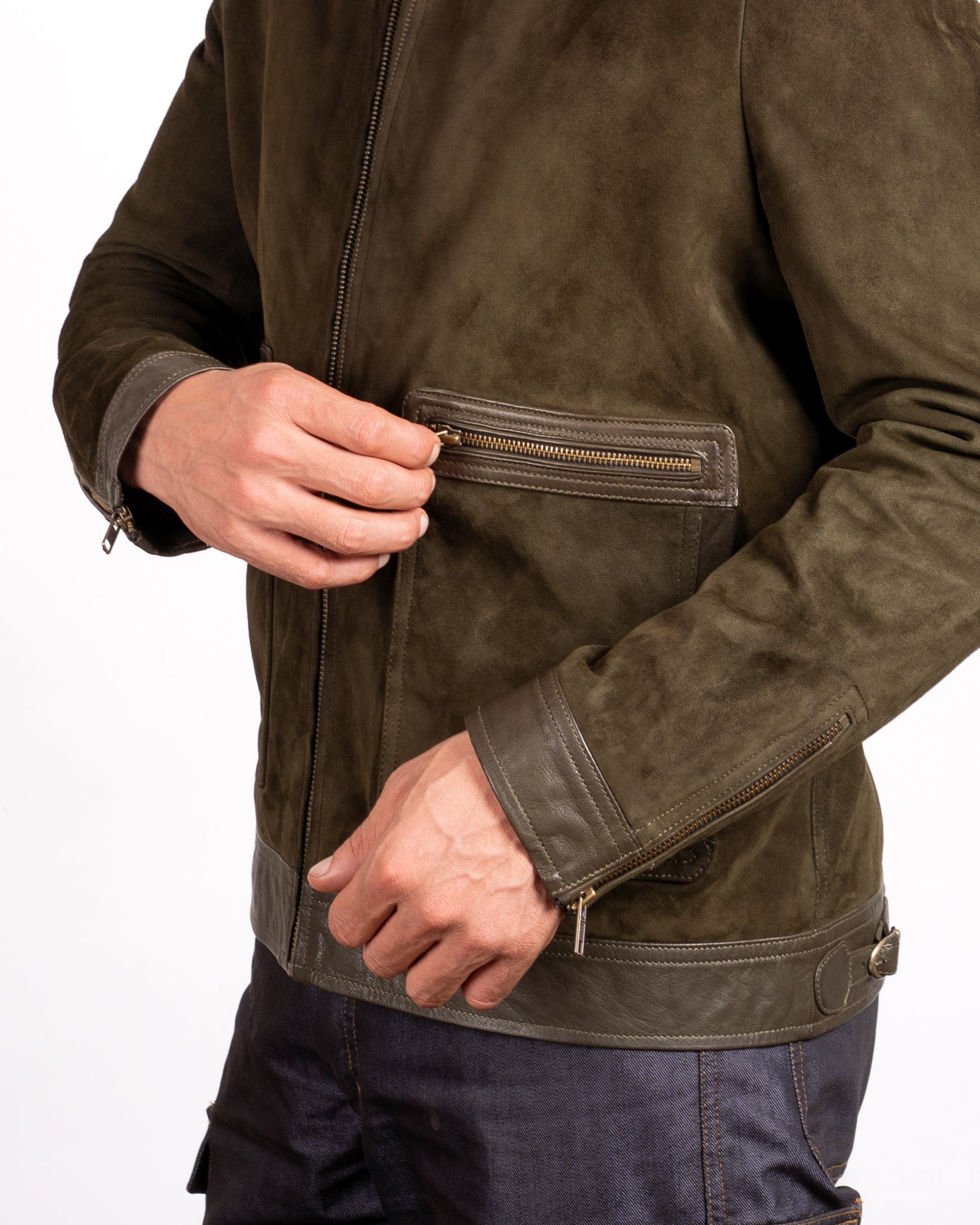 DY Trimmed Suede Jacket - Signature Style Meets Luxurious Detail