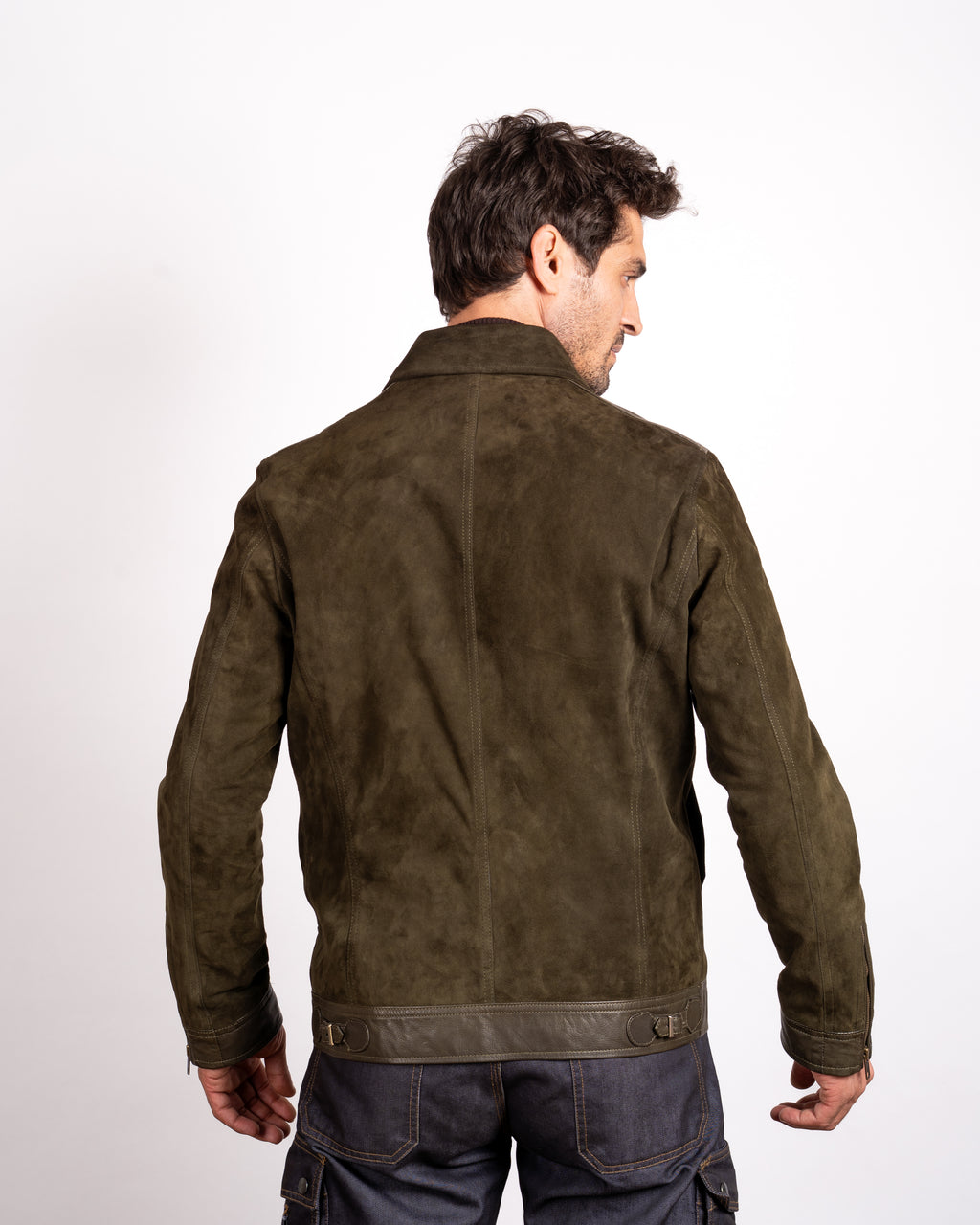 DY Trimmed Suede Jacket - Signature Style Meets Luxurious Detail