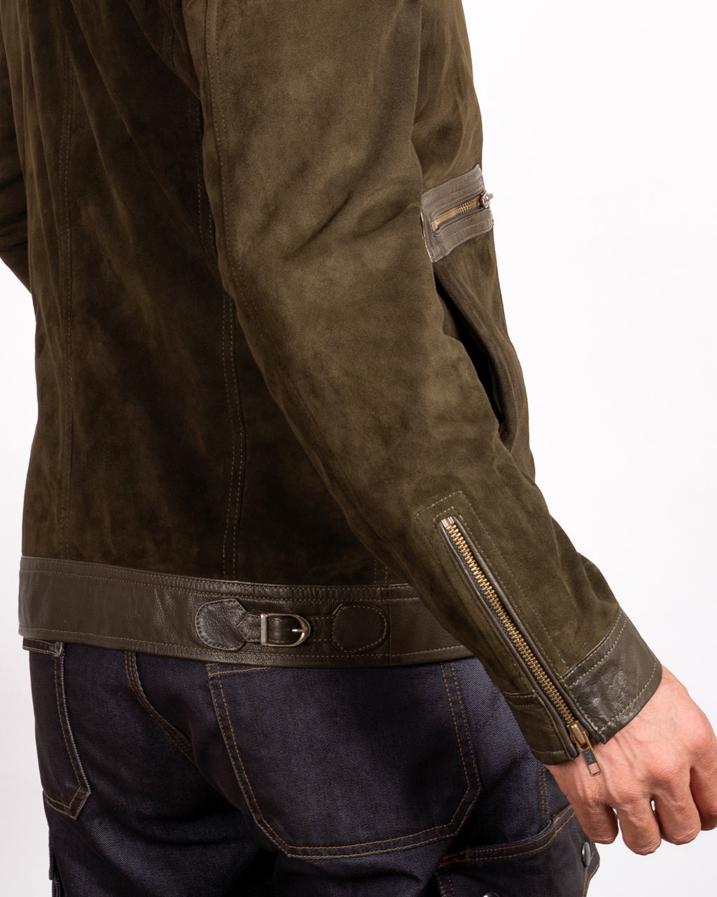 DY Trimmed Suede Jacket - Signature Style Meets Luxurious Detail