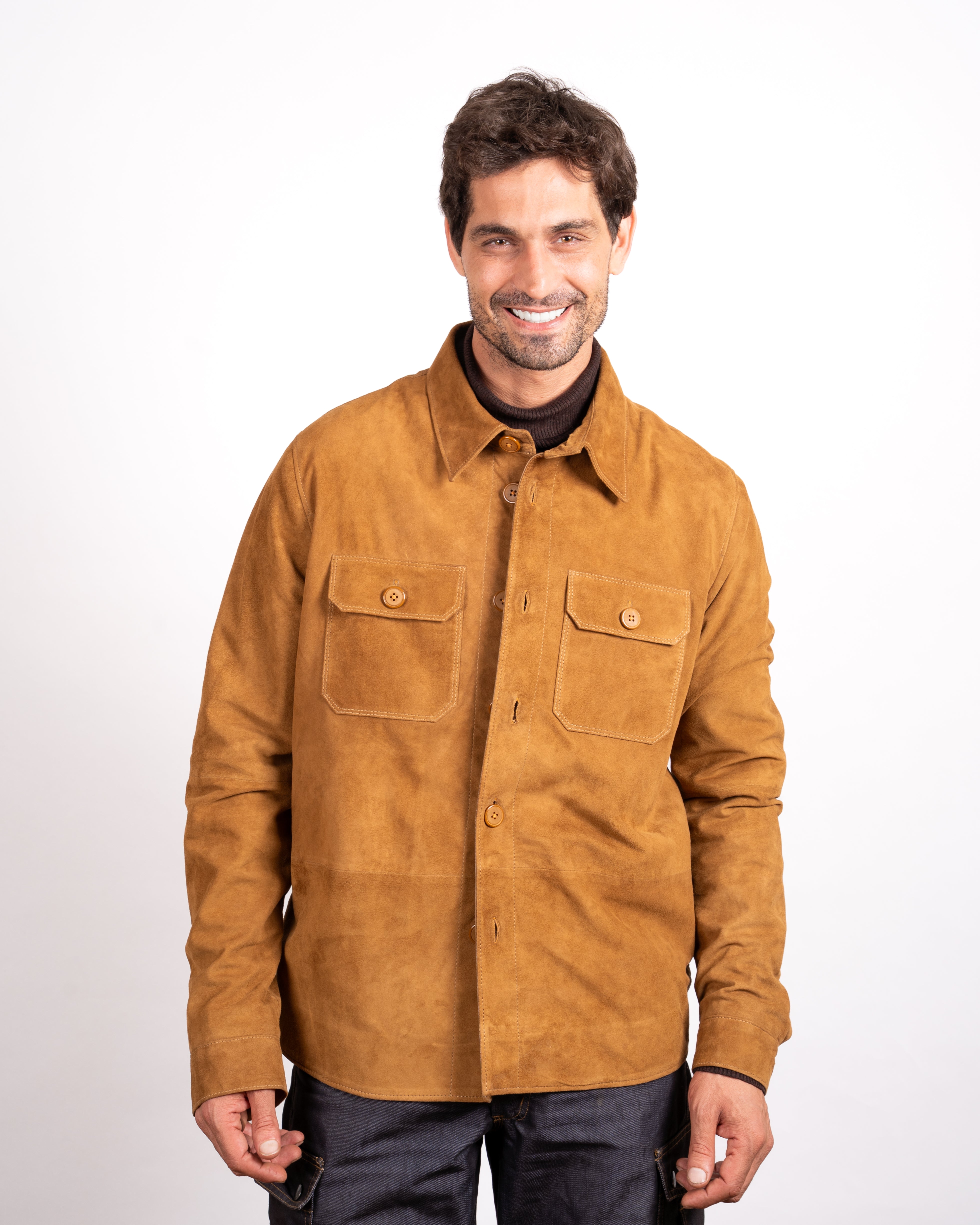 【CCU】leather suede shirt jacket (20AW) Suede Shirt Jacket - Casual Men's Overshirt | Dynasty Leather